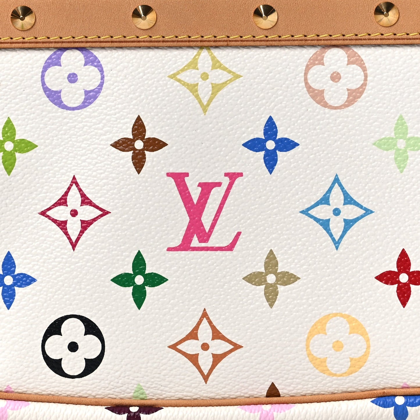 Monogram Multicolor Pochette Accessories White