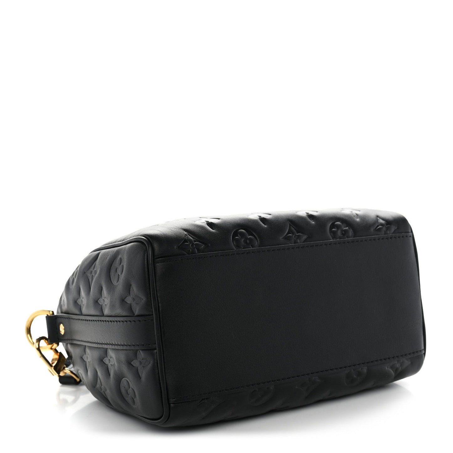 Lambskin Embossed Monogram Speedy 22 Bandouliere Black