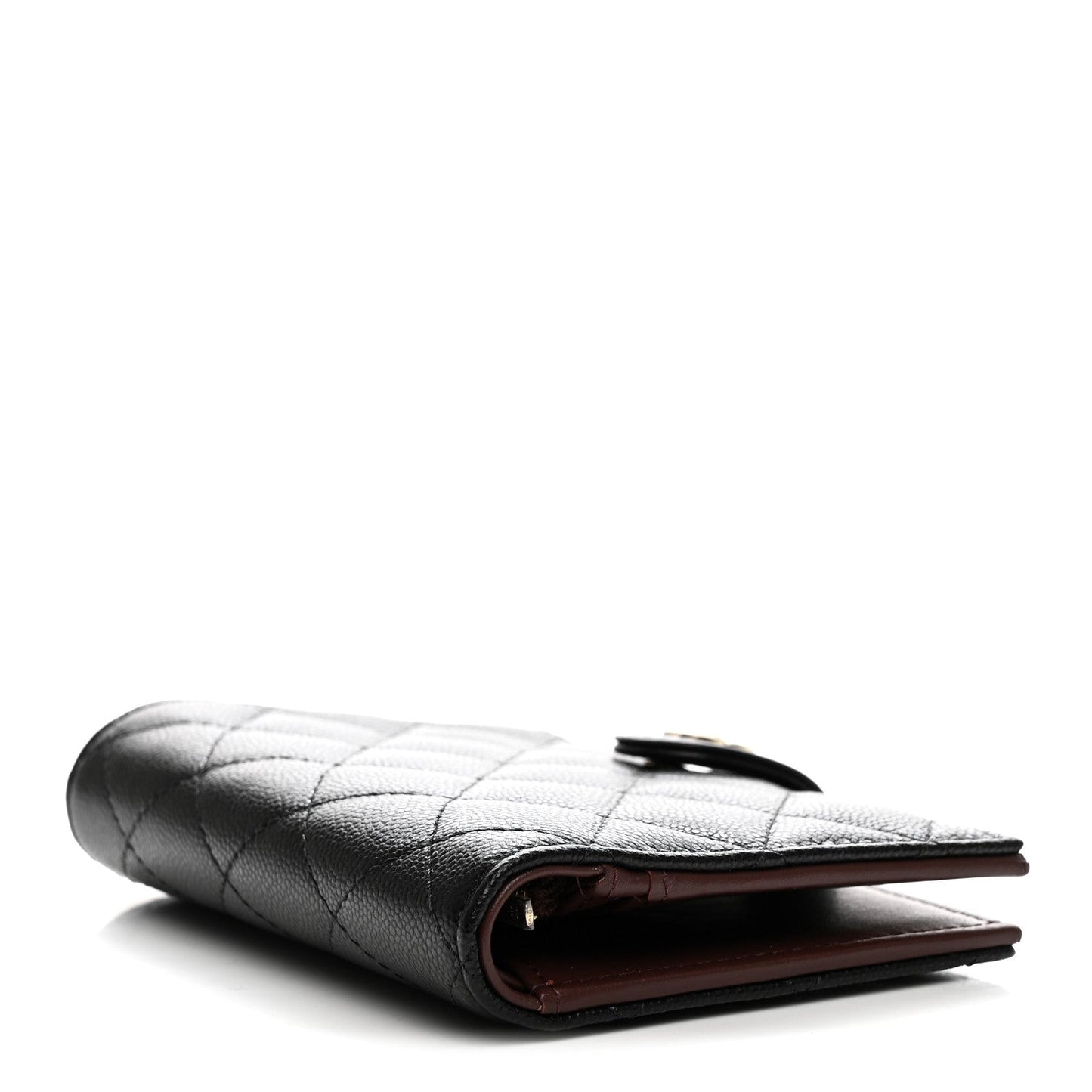 Caviar Quilted Passport Holder Black