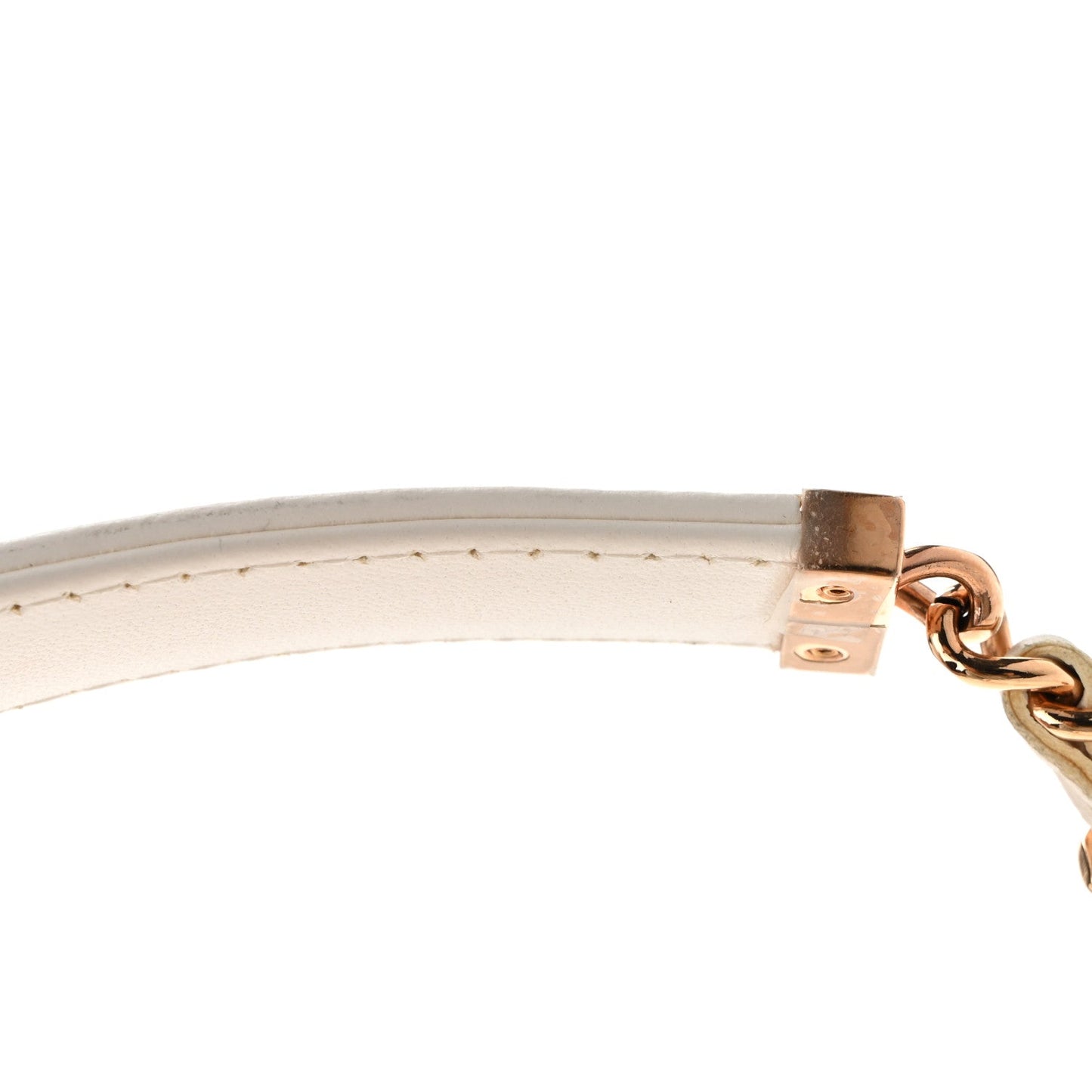 Lambskin Quilted Frame Wallet On Chain WOC White