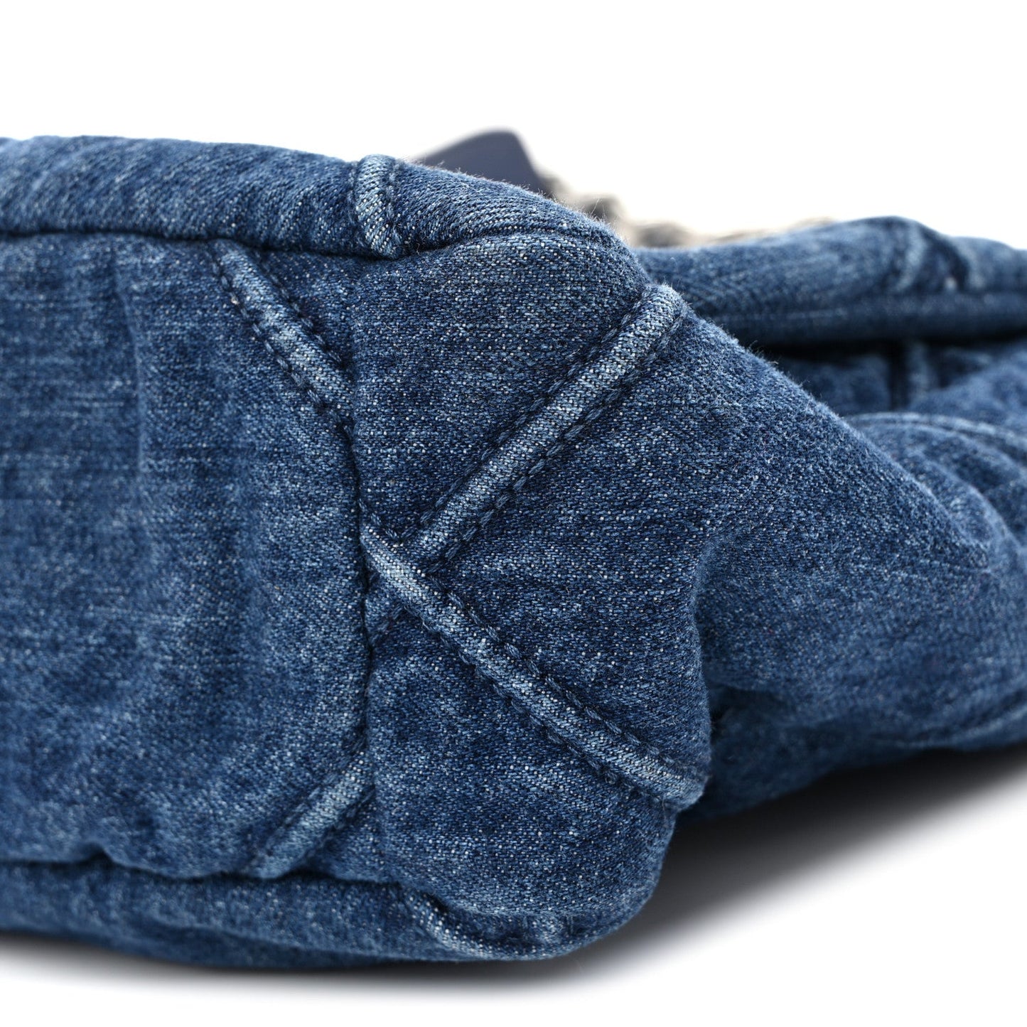 Denim Quilted Medium Chanel 19 Flap  Blue