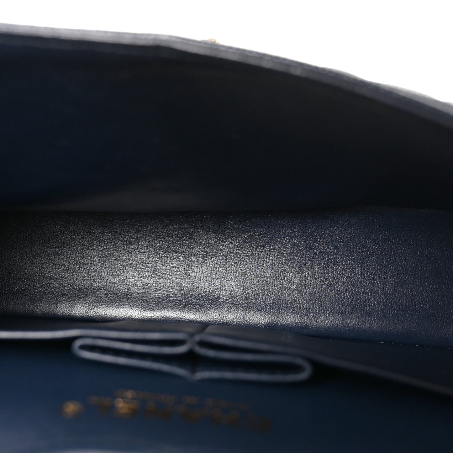 Caviar Quilted Small Double Flap Dark Navy