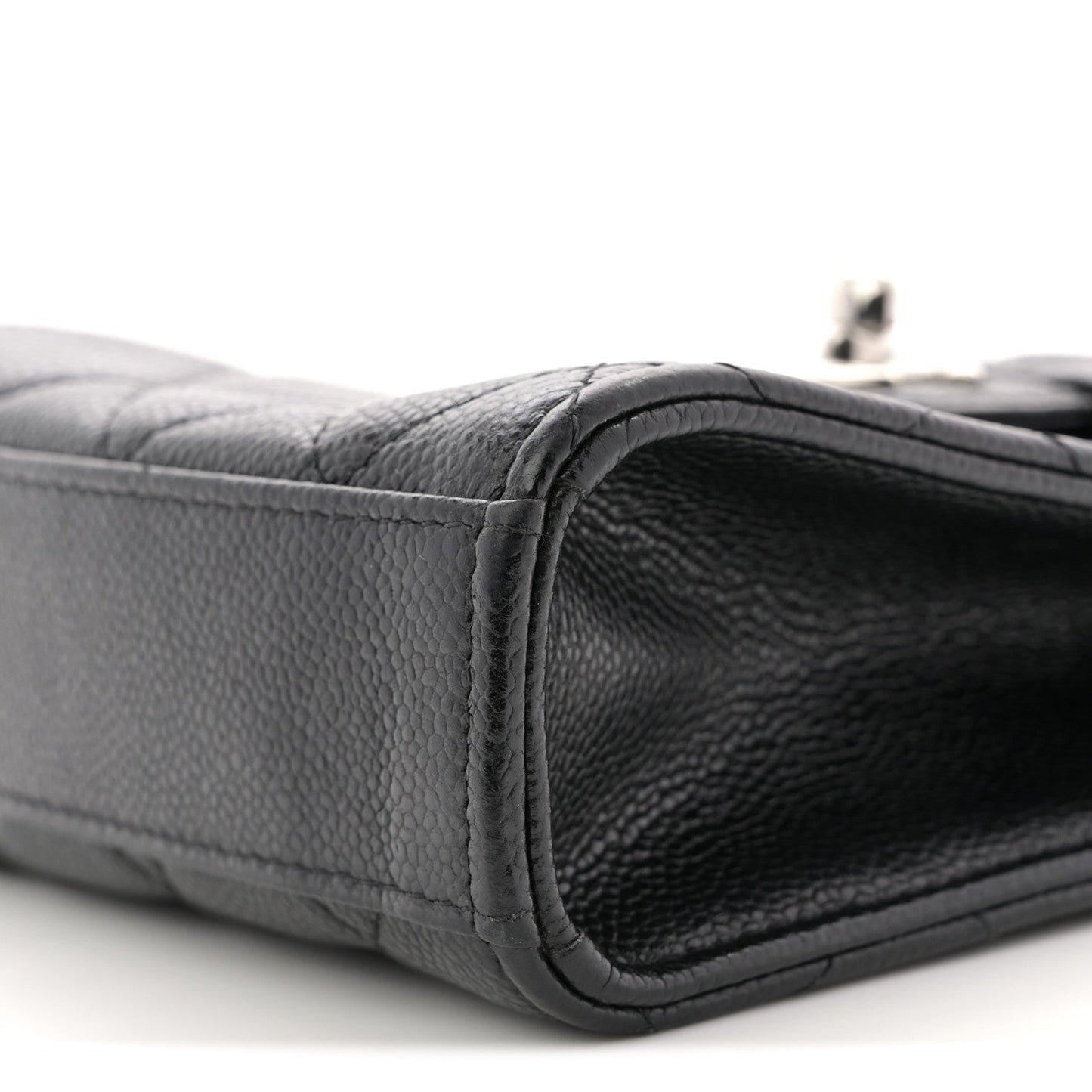 Caviar Quilted Classic Phone Holder Black