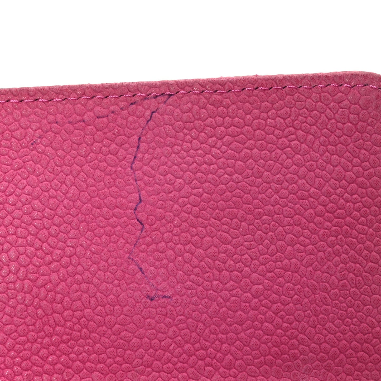 Caviar Quilted Large Gusset Flap Wallet Pink