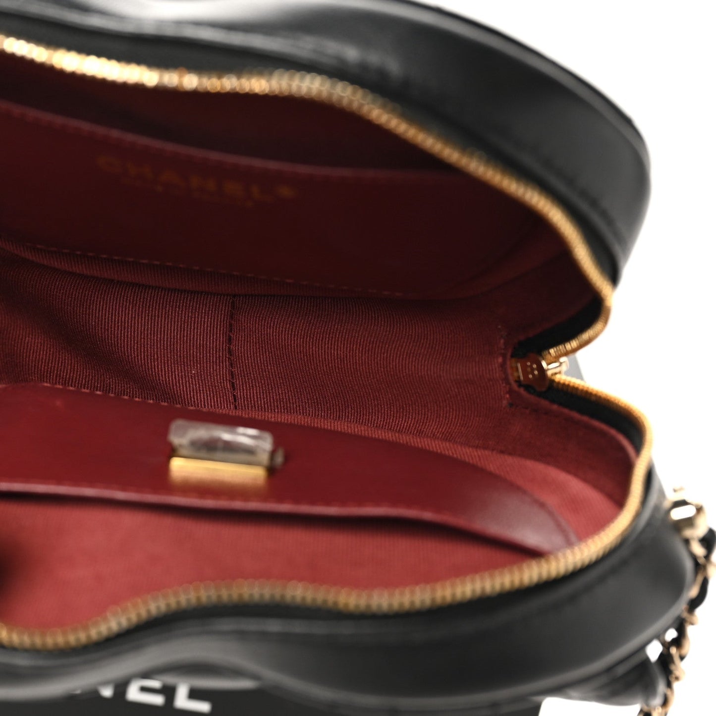 Lambskin Quilted CC In Love Heart Bag Black