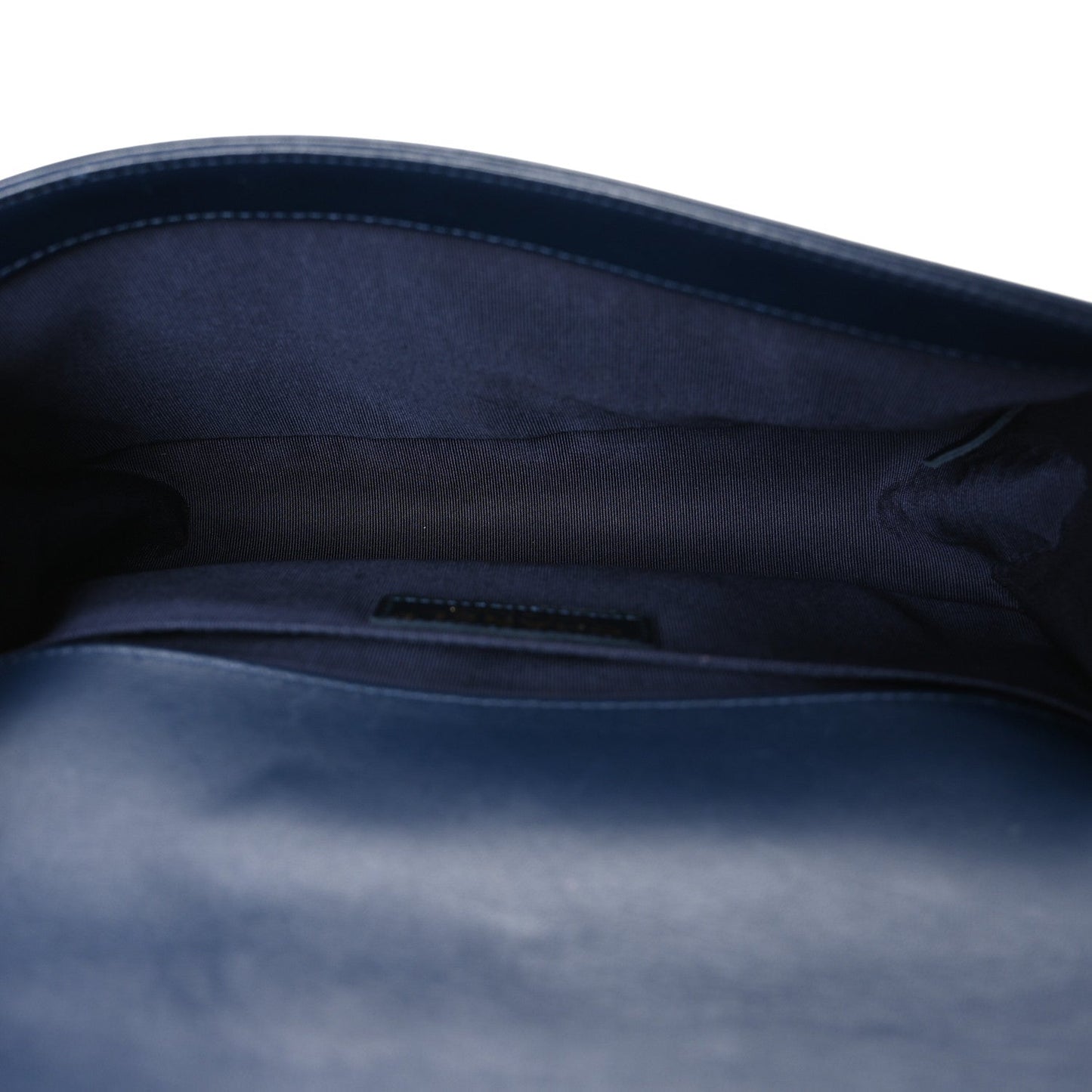 Lambskin Quilted Medium Boy Flap Dark Navy