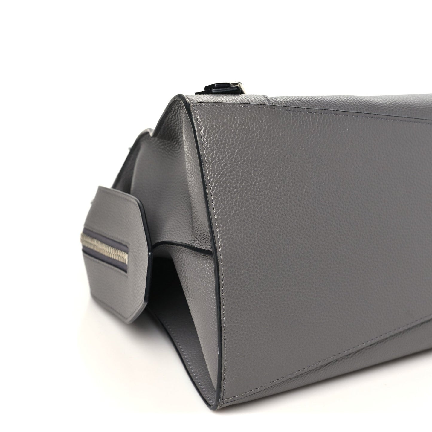 Grained Calfskin Neo Classic Silver Hardware Medium City Dark Grey