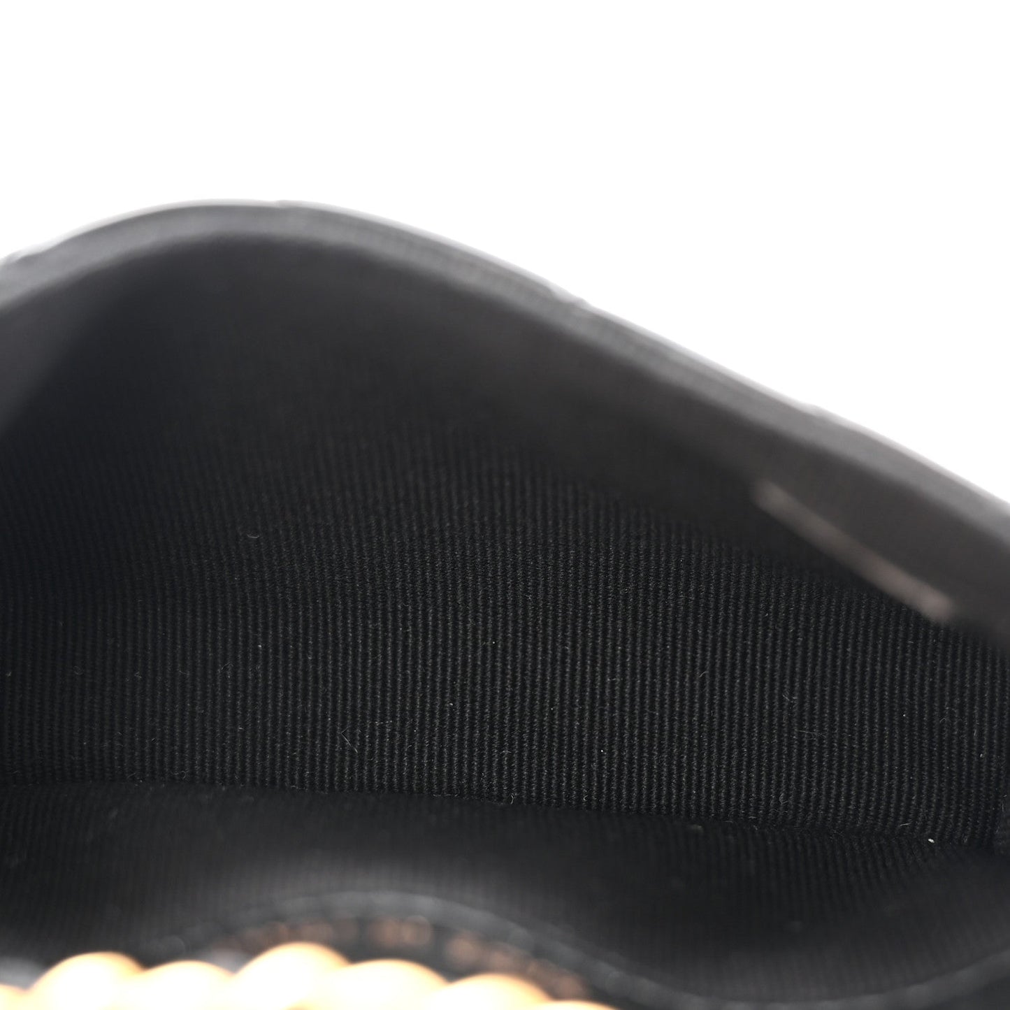 Patent Enamel Quilted Coco Hearts Clutch With Chain Black