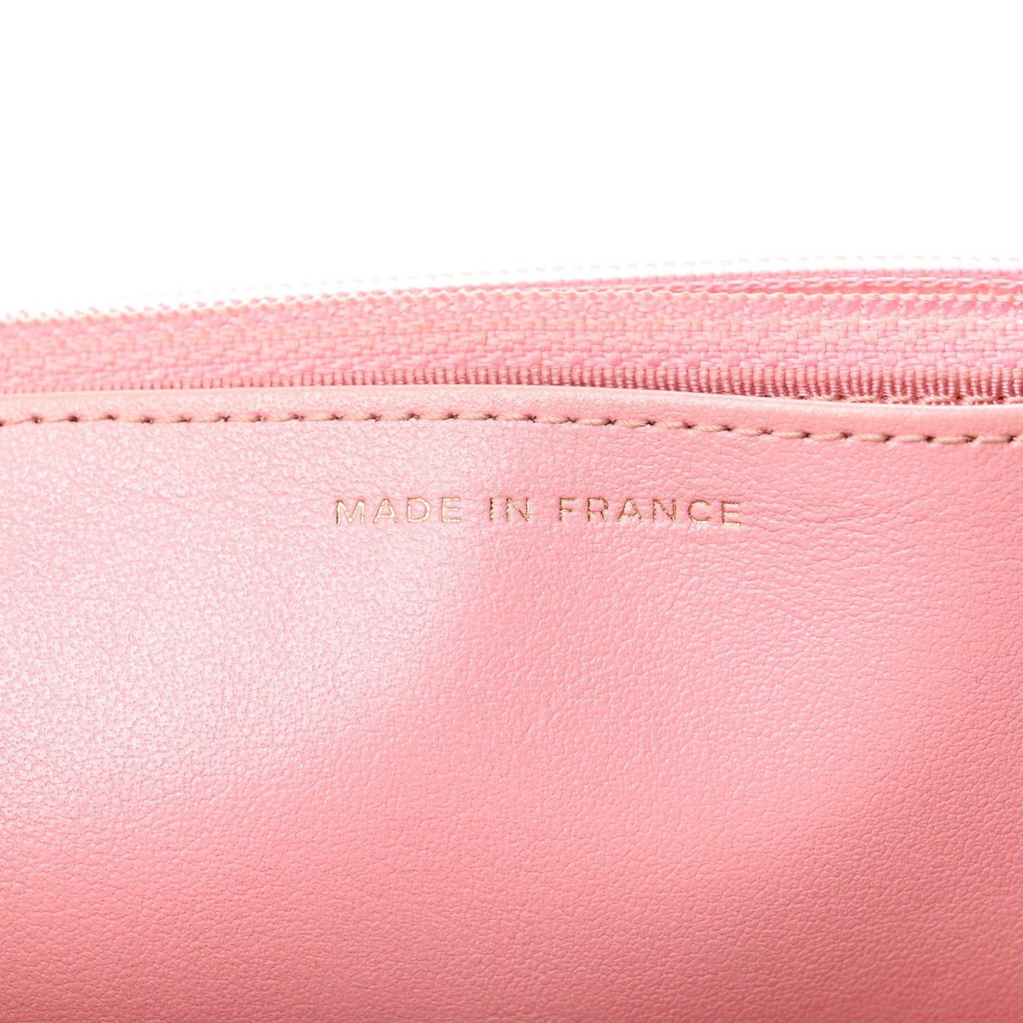 Iridescent Caviar Quilted Wallet on Chain WOC Rose Pink