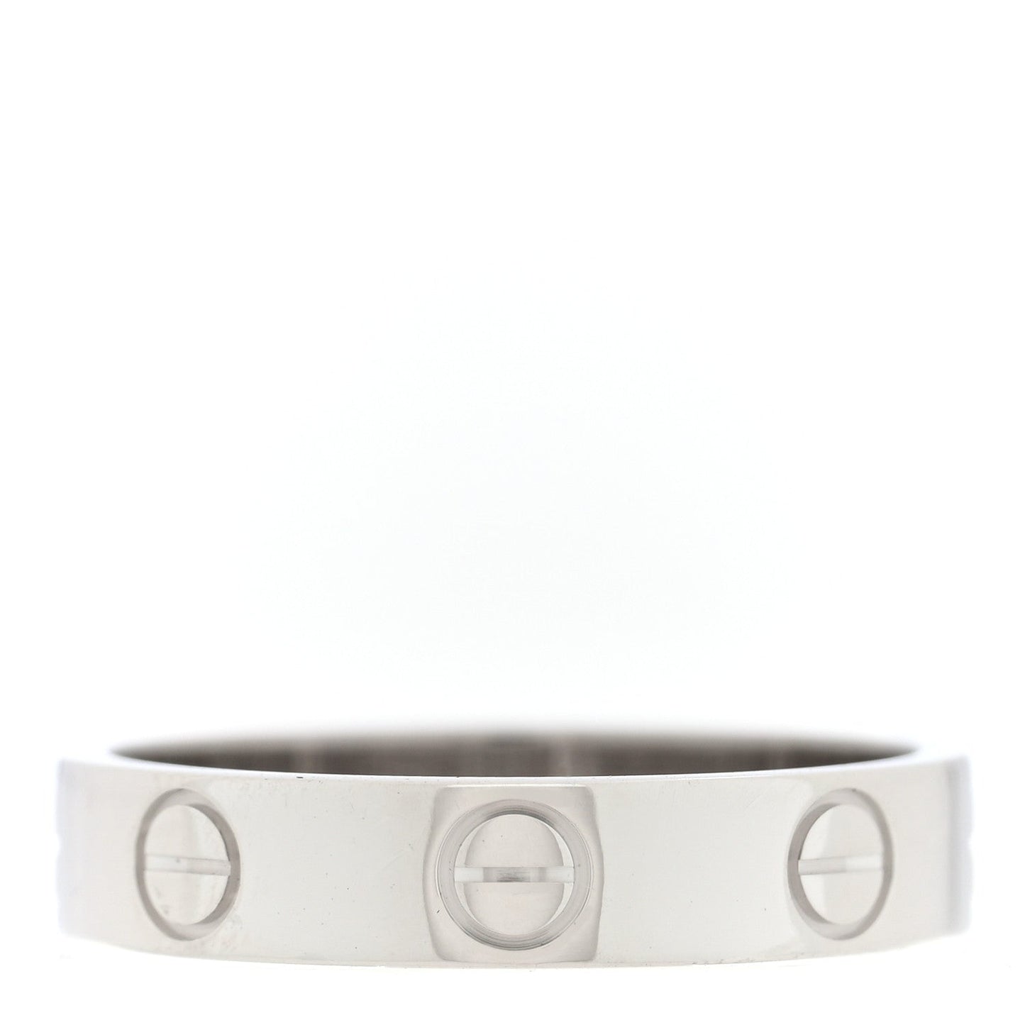 18K White Gold 3.5mm LOVE Wedding Band Ring 49 4.75