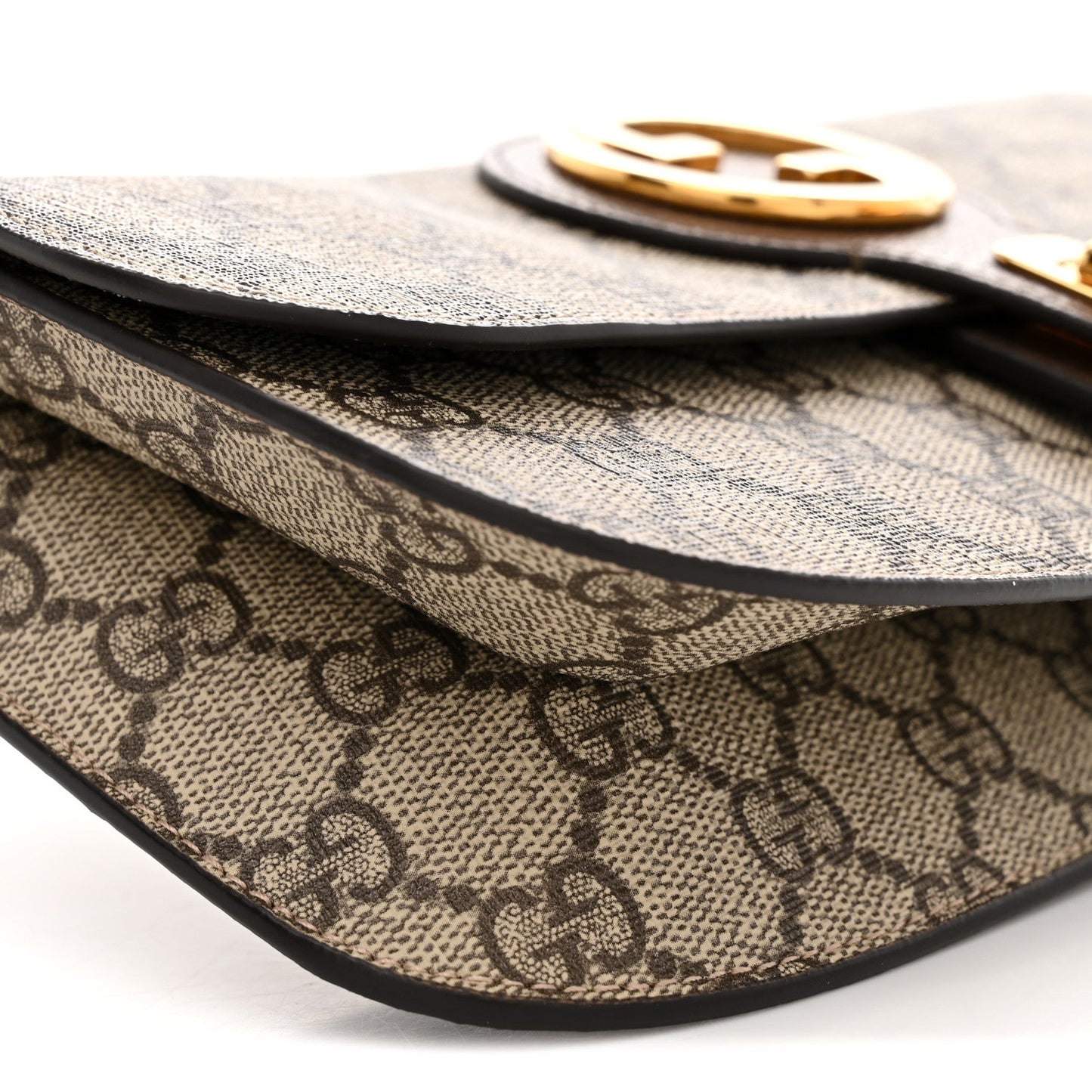 GG Supreme Monogram Textured Dollar Calfskin Blondie Belt Bag Beige Ebony New Acero
