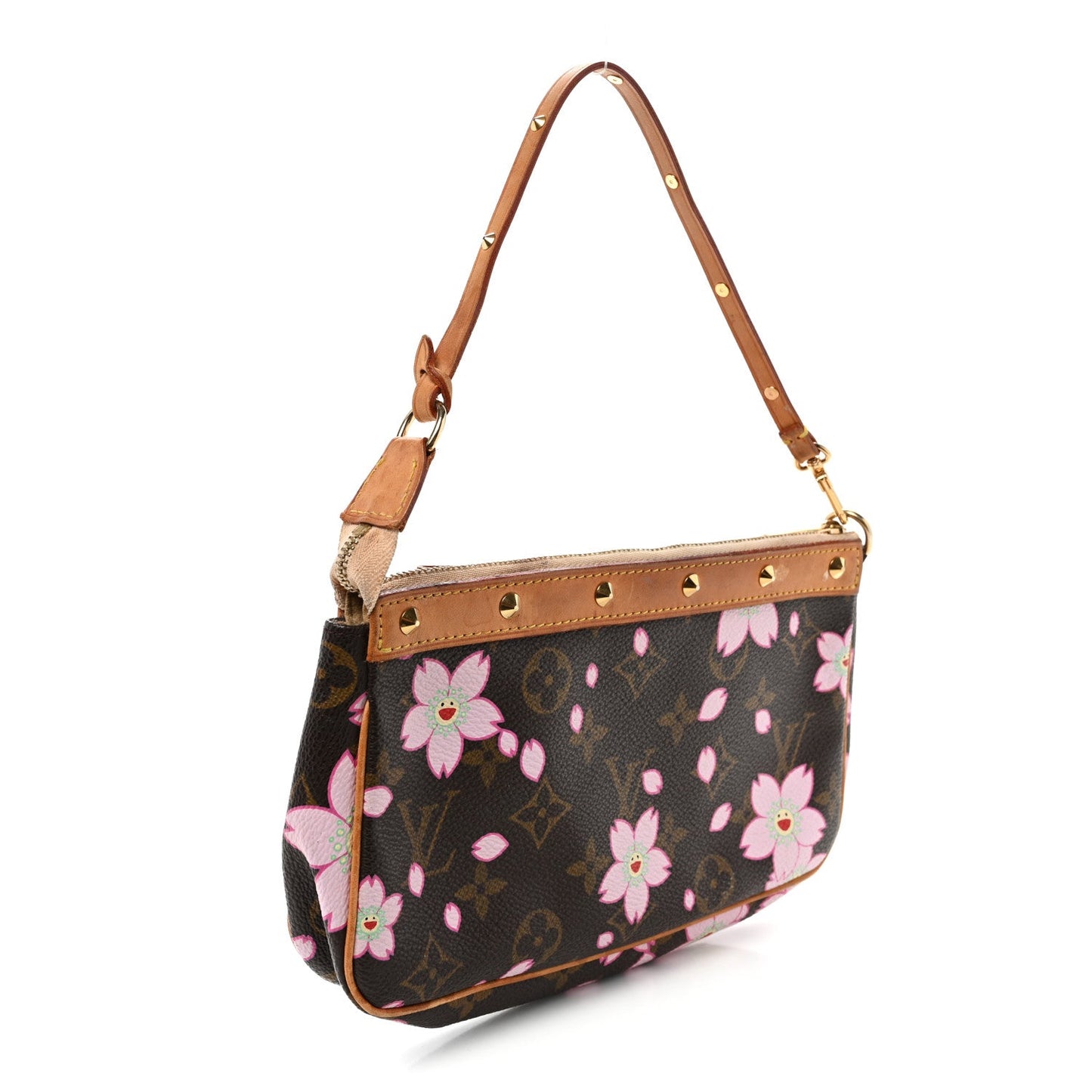 Monogram Cherry Blossom Pochette Accessories Brown