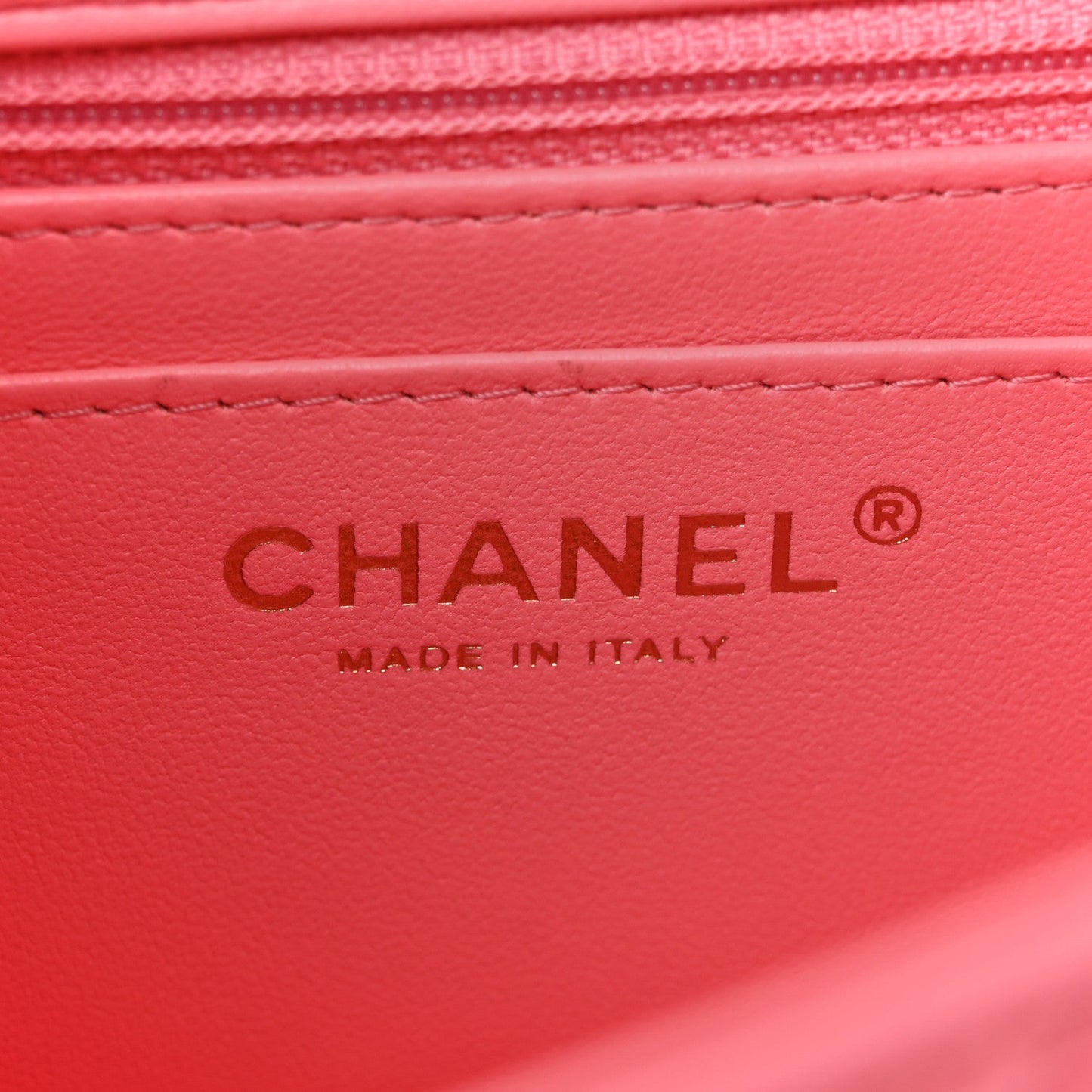 Lambskin Quilted Mini Rectangular Flap Pink
