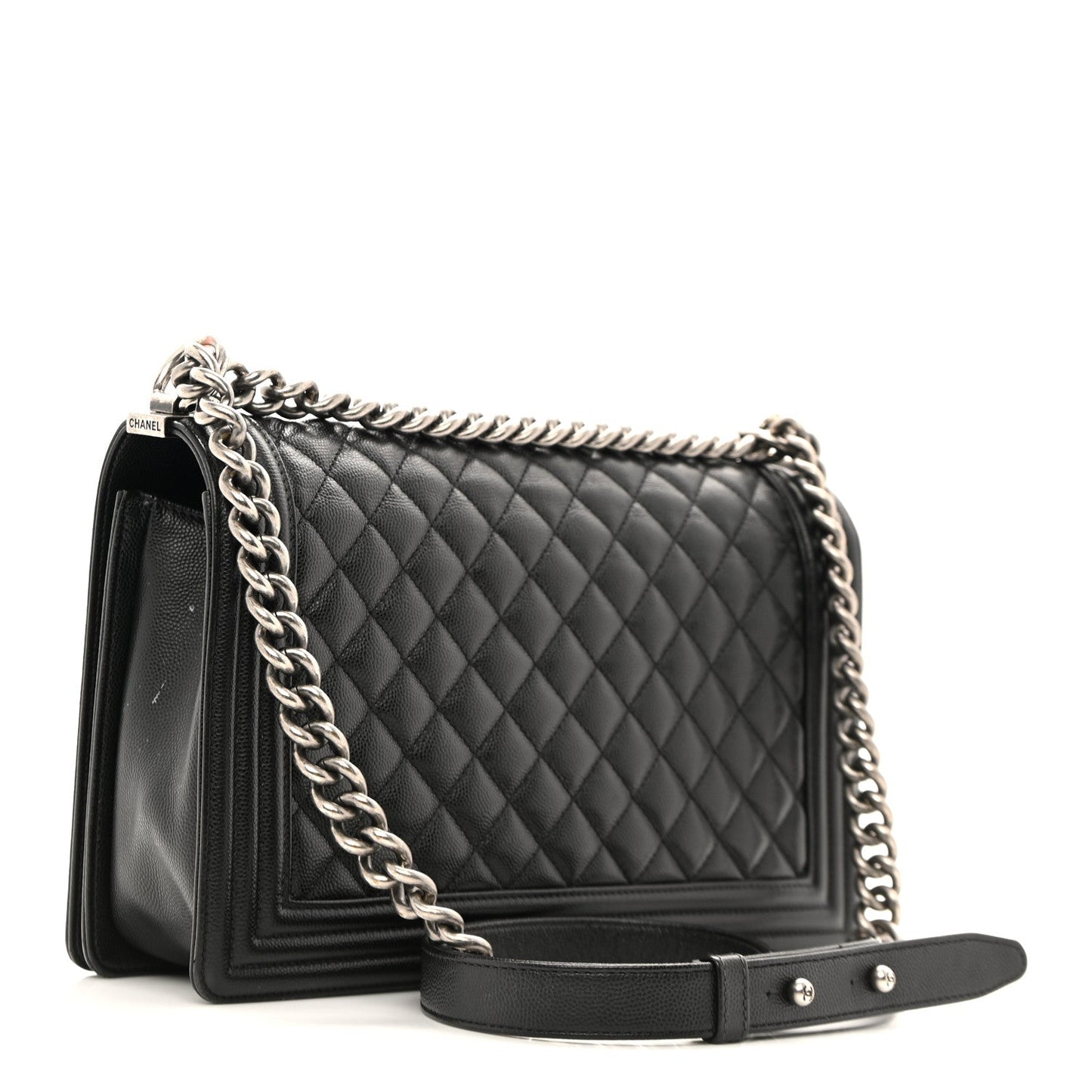Caviar Quilted New Medium Boy Flap Black