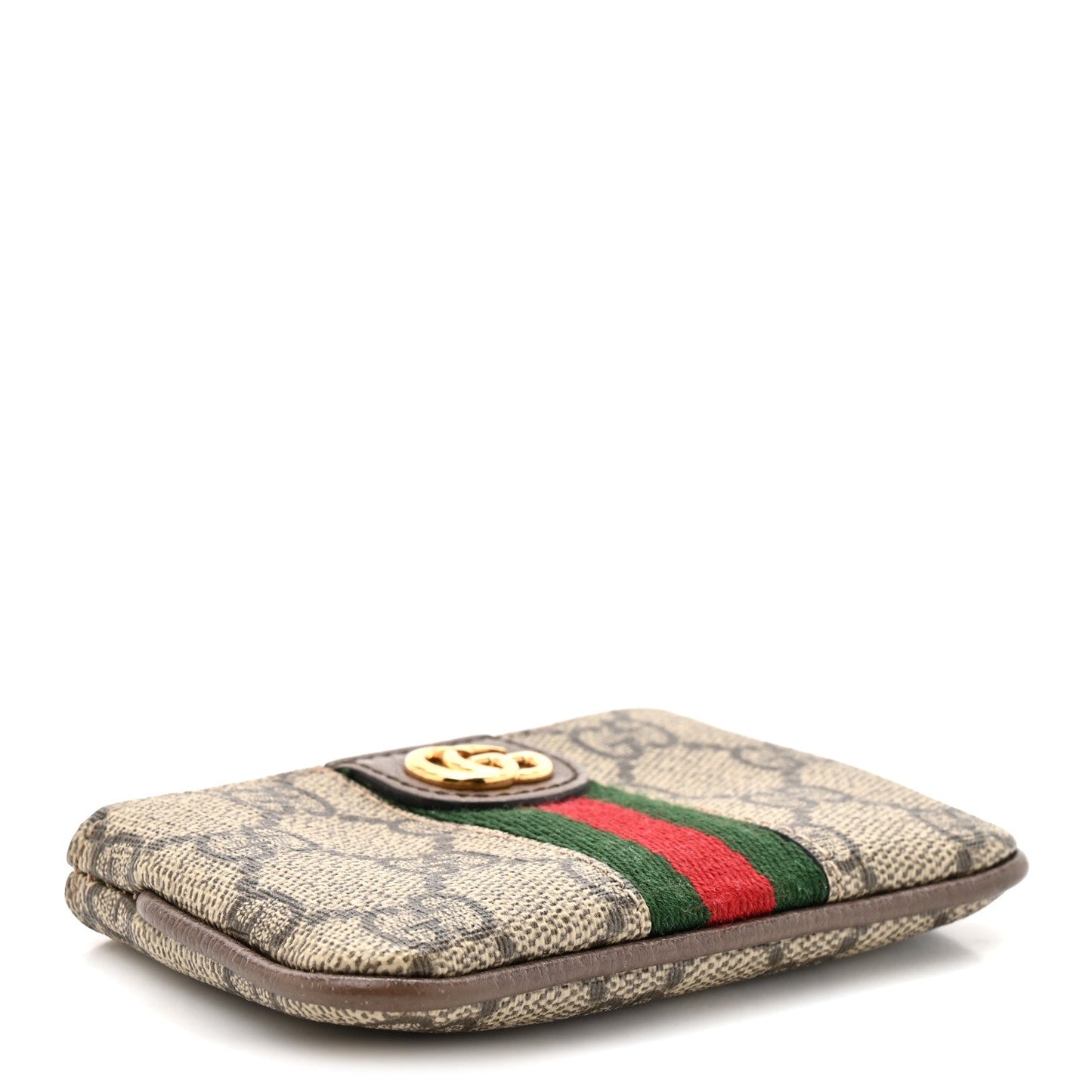 GG Supreme Monogram Web Ophidia Key Case Beige New Acero