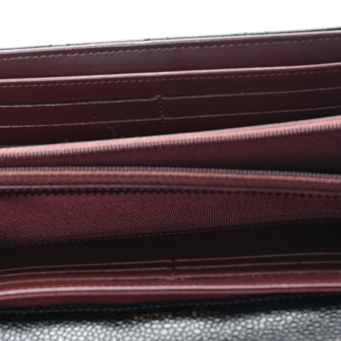 Caviar Quilted Large Gusset Flap Wallet Black