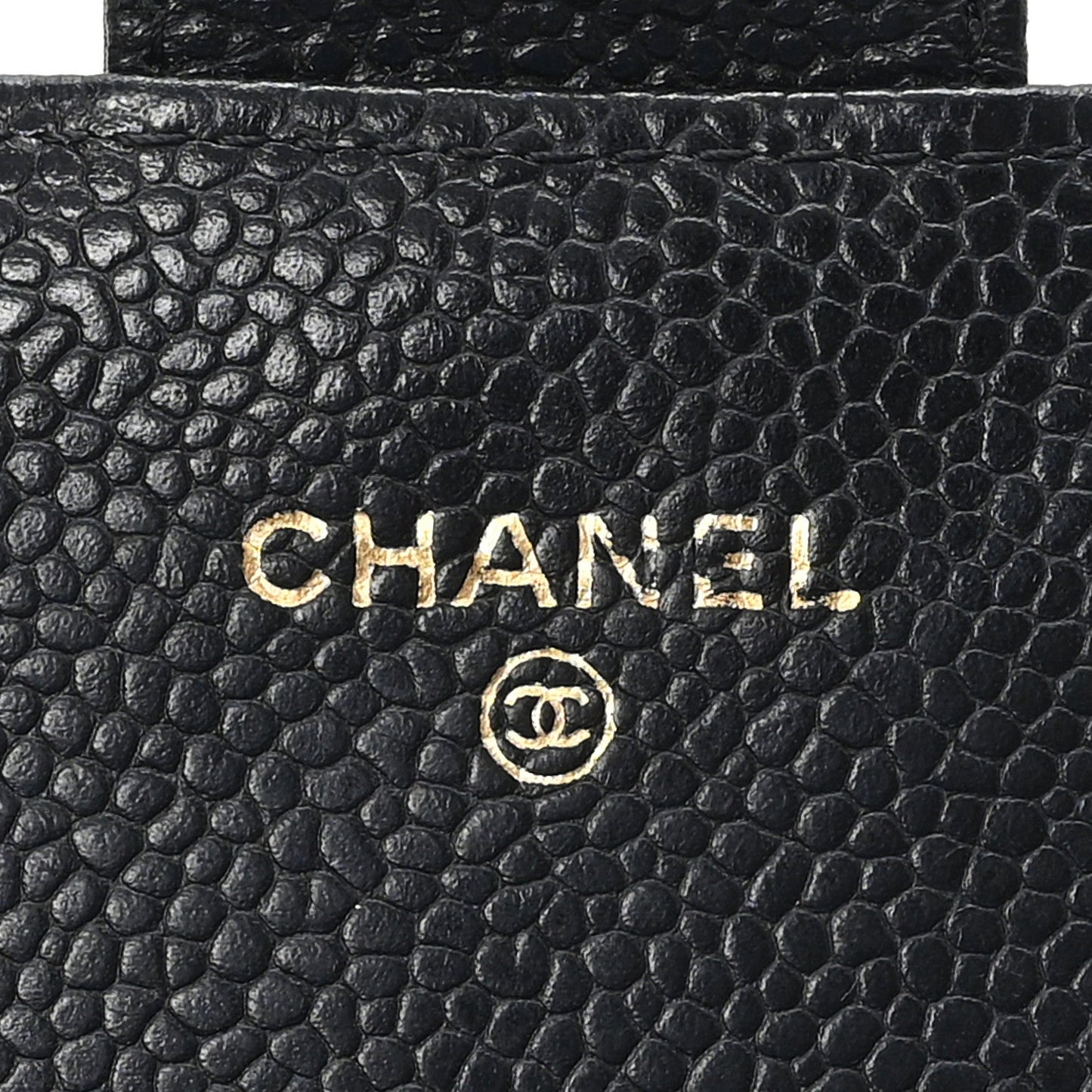Caviar Quilted Large Gusset Flap Wallet Black