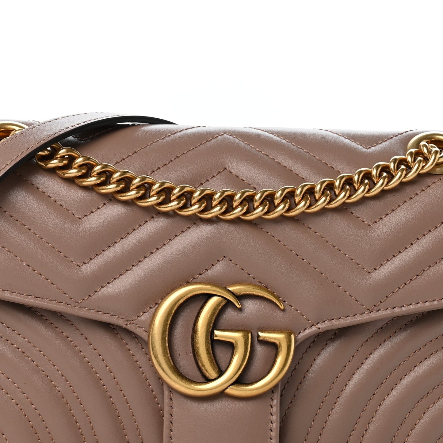 Calfskin Matelasse Small GG Marmont Shoulder Bag Porcelain Rose