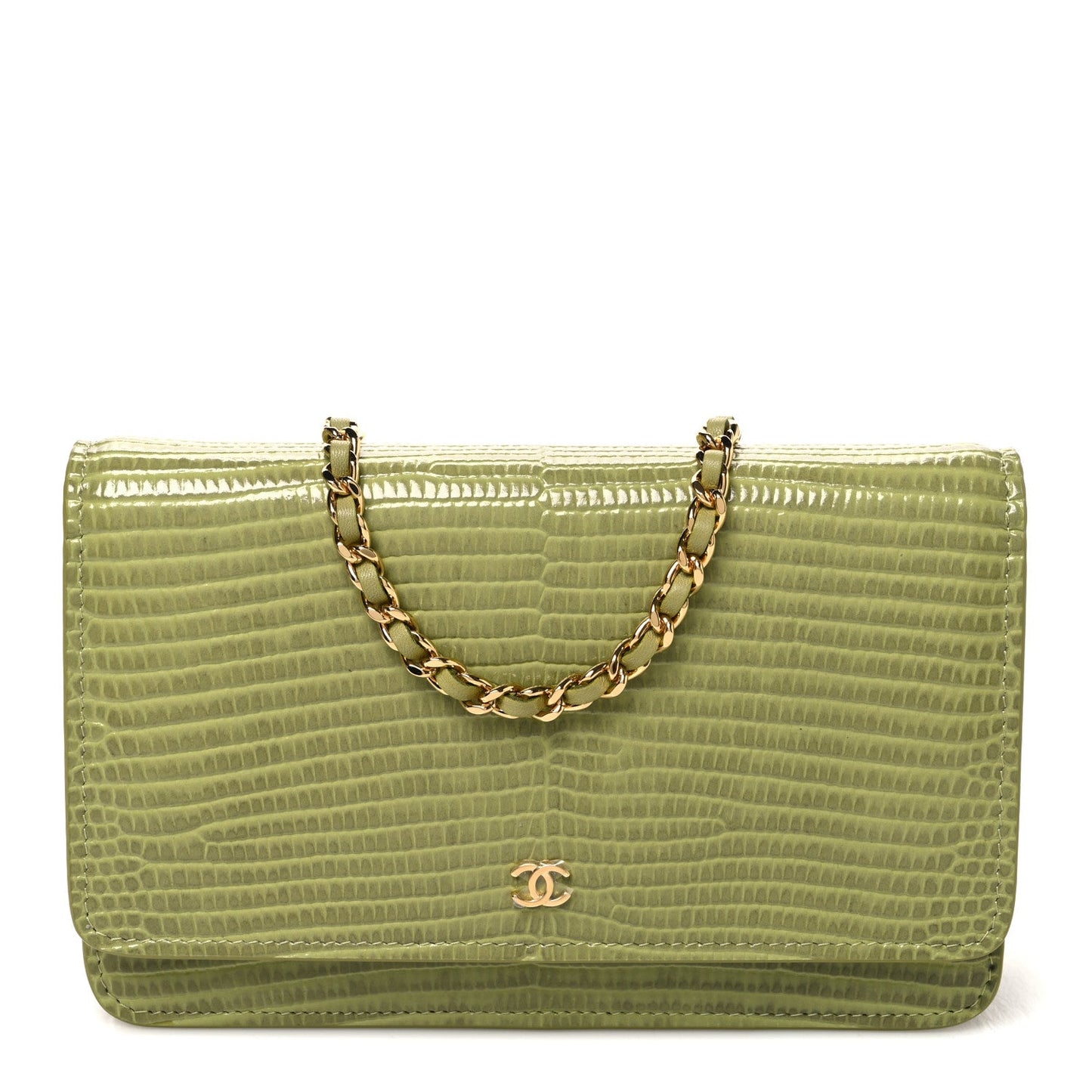 Shiny Lizard Wallet on Chain WOC Green