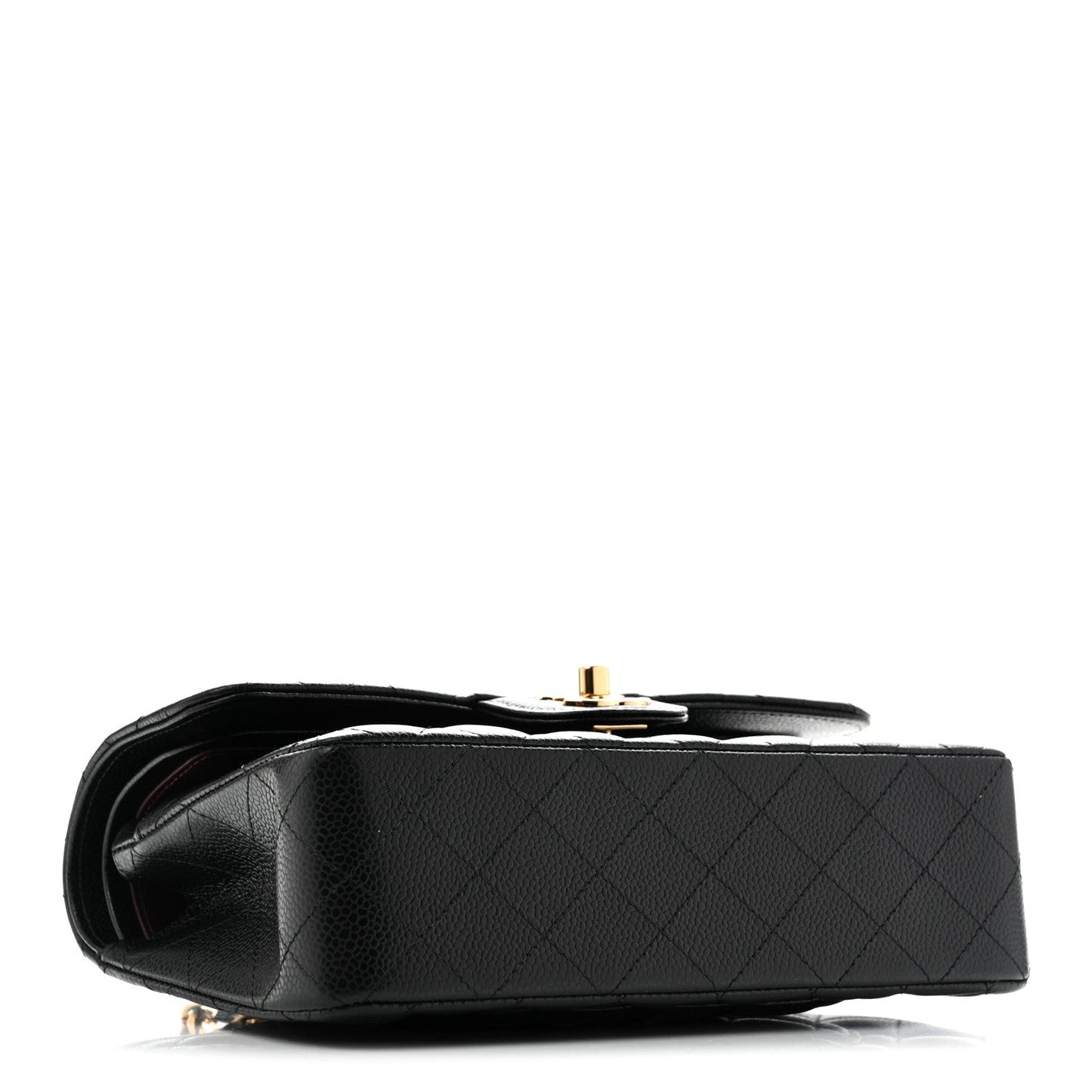 Caviar Quilted Small Double Flap Black