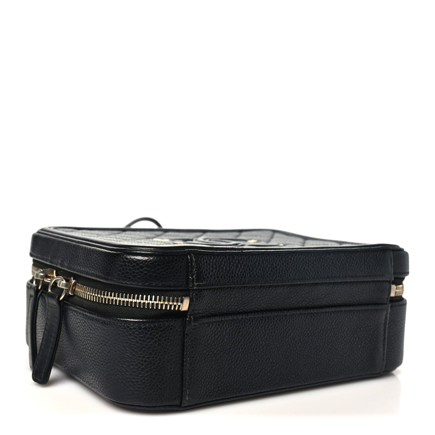 Caviar Quilted Medium CC Filigree Vanity Case Black