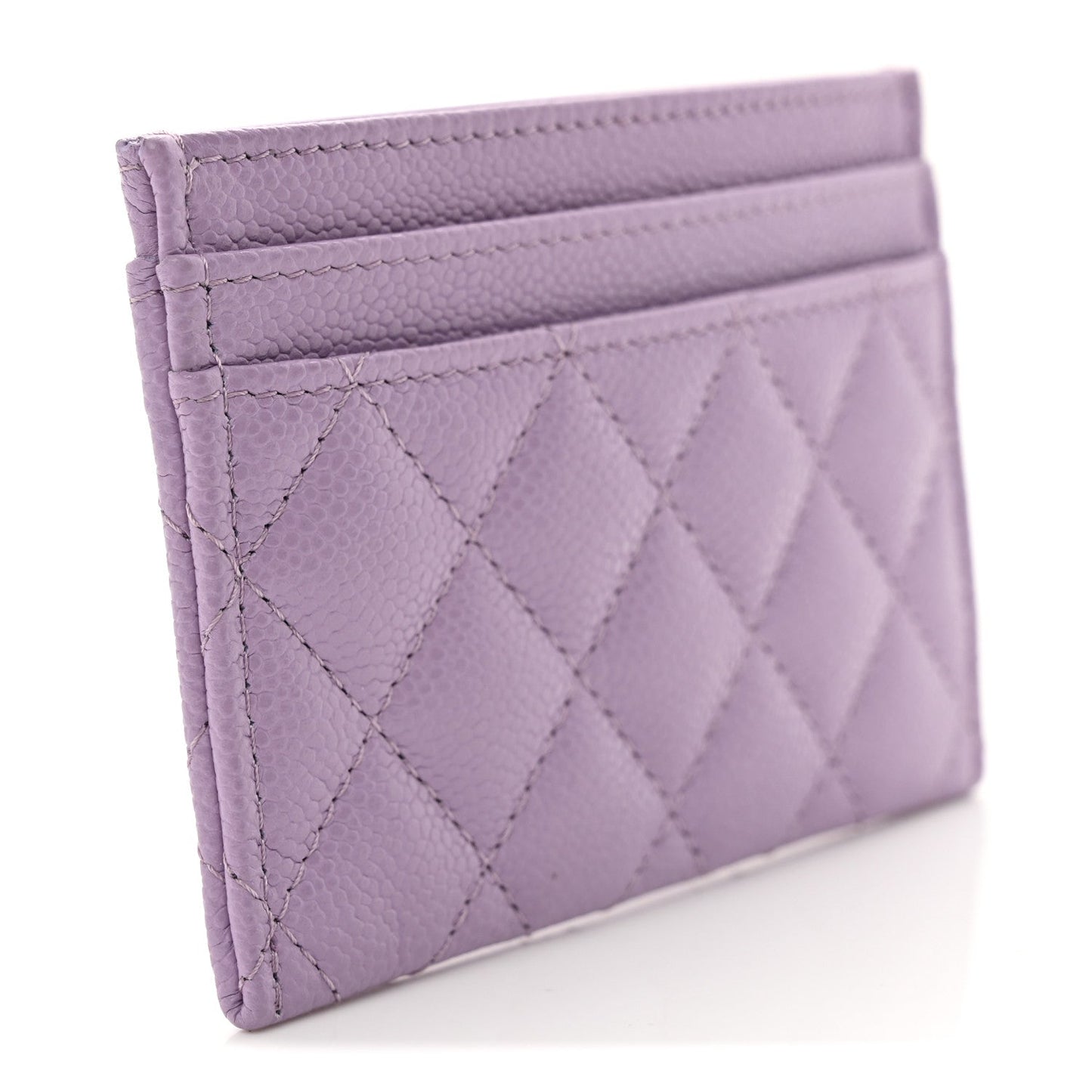 Caviar Quilted Boy Card Holder Light Purple