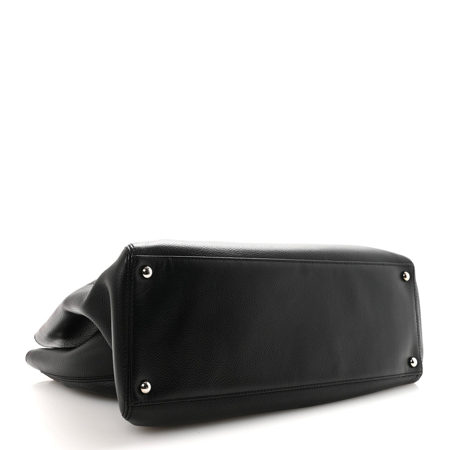 Calfskin Cerf Executive Shopper Tote Black