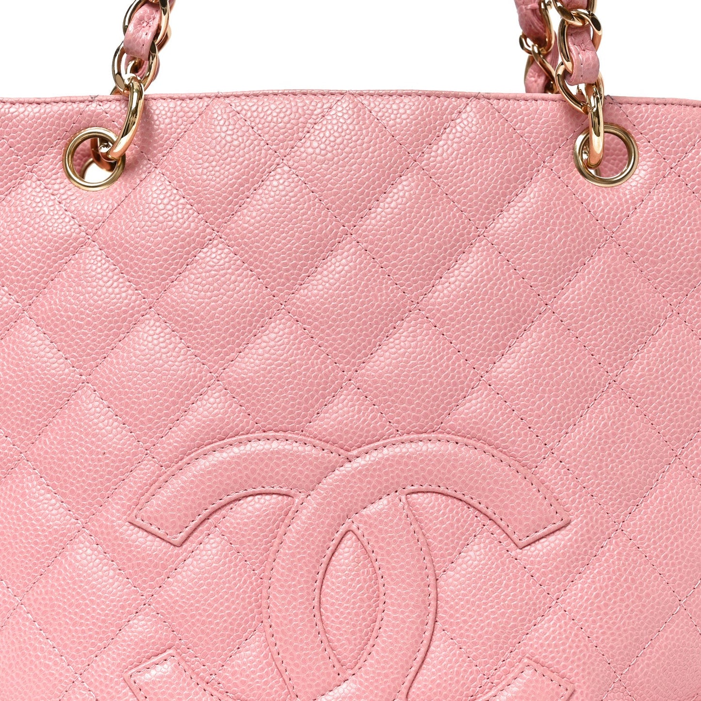 Caviar Quilted Petit Shopping Tote PST Pink