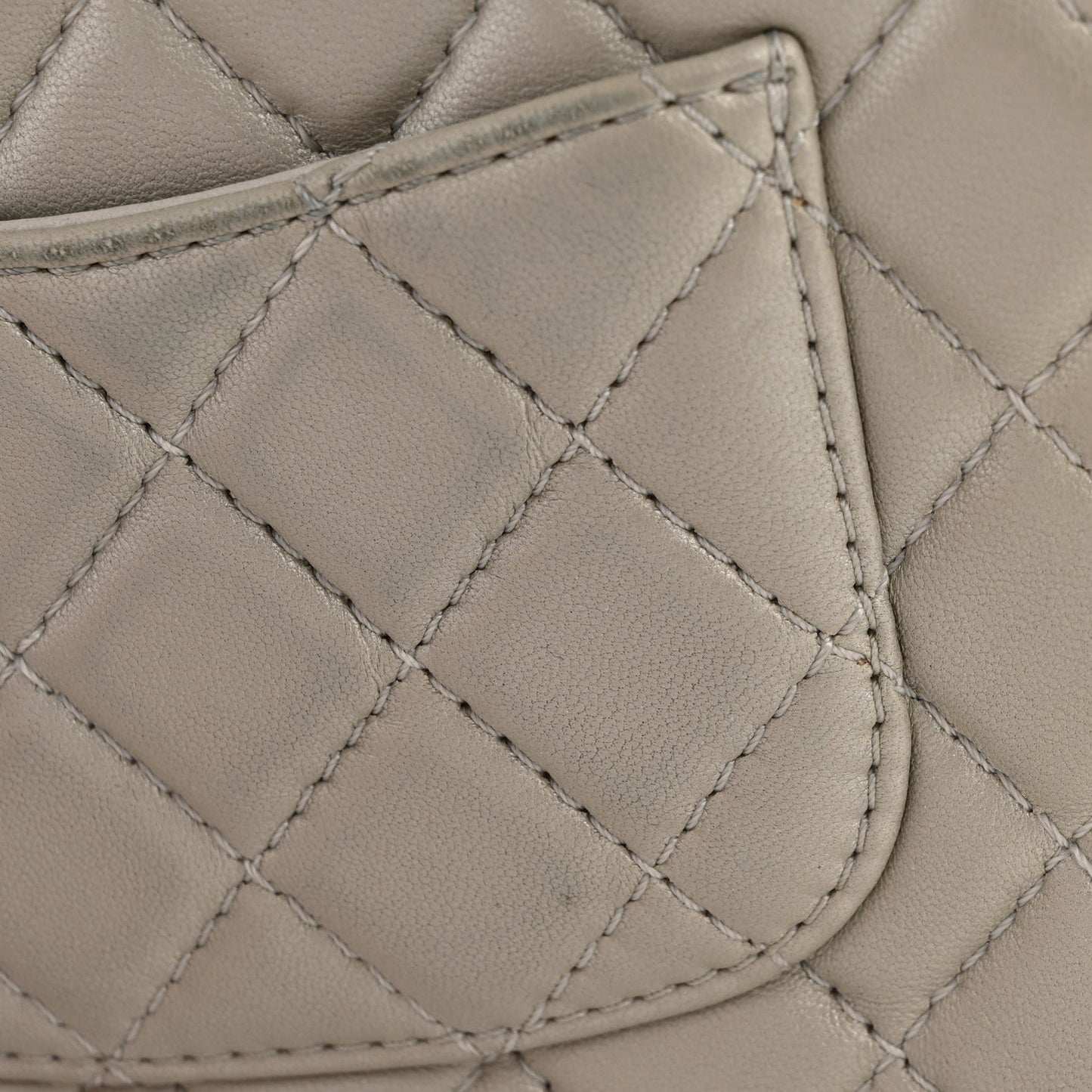 Metallic Goatskin Quilted 2.55 Reissue Mini Flap Silver
