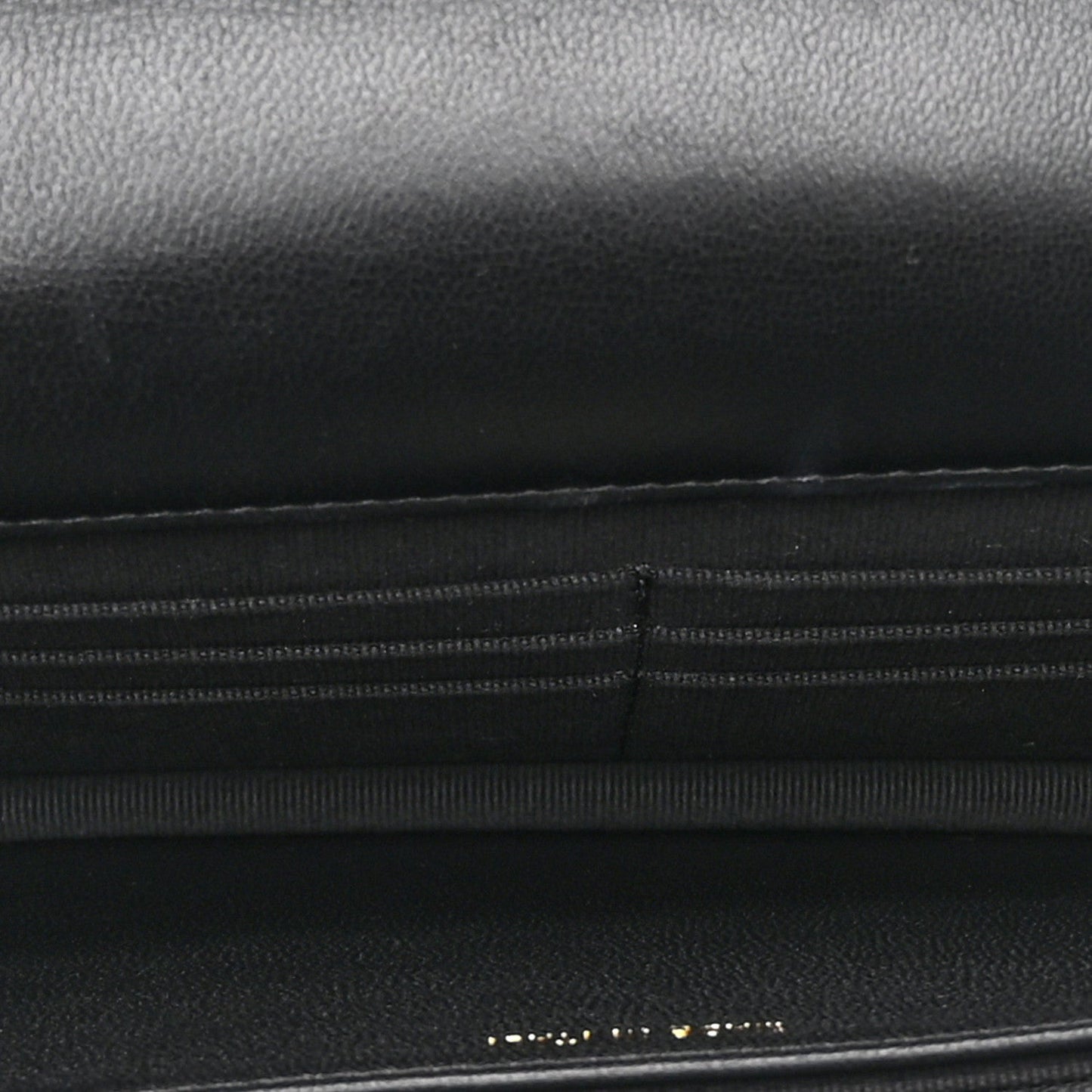 Lambskin Quilted Trendy CC Wallet On Chain WOC Black