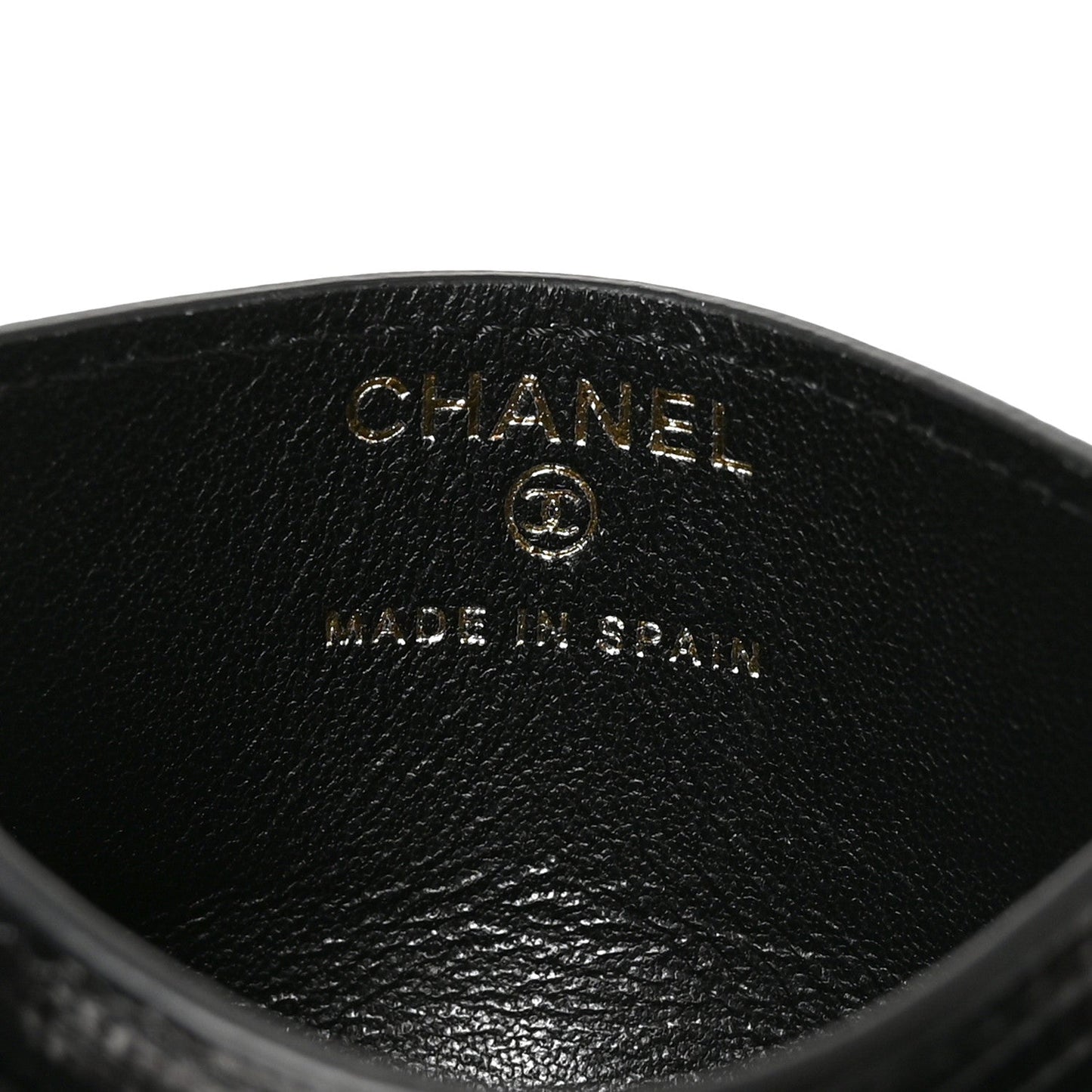 Calfskin Lizard Embossed Card Holder Black