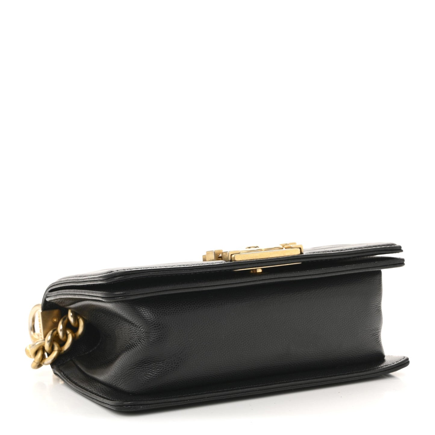 Caviar Quilted Small Boy Flap Black