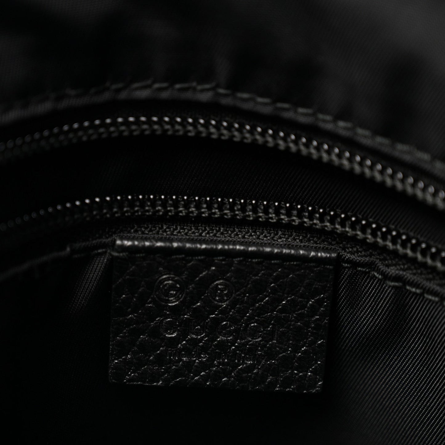 Nylon Monogram Double Buckle Flap Messenger Bag Black