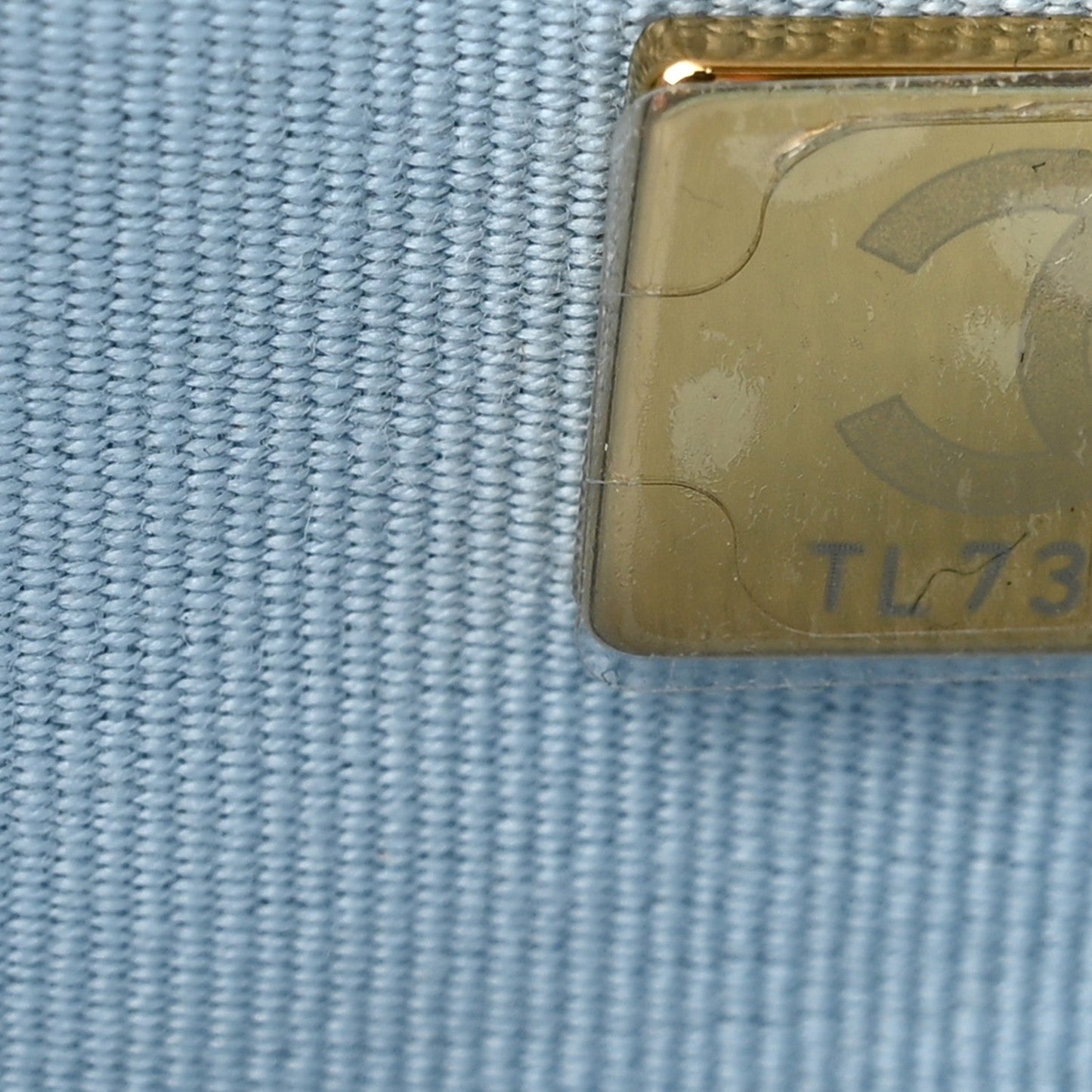 Lambskin Quilted Chanel 19 Wallet On Chain WOC Light Blue