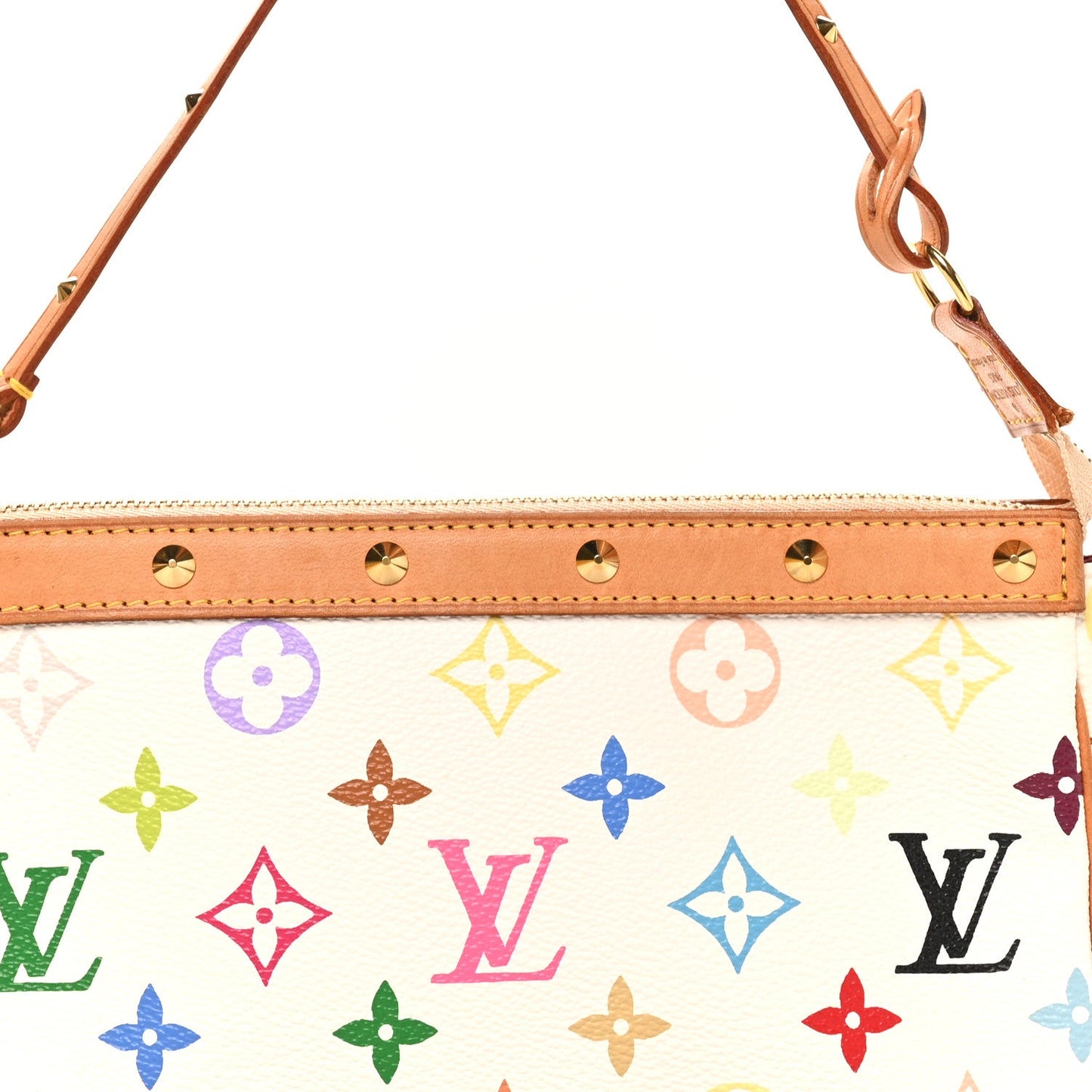 Monogram Multicolor Pochette Accessories White