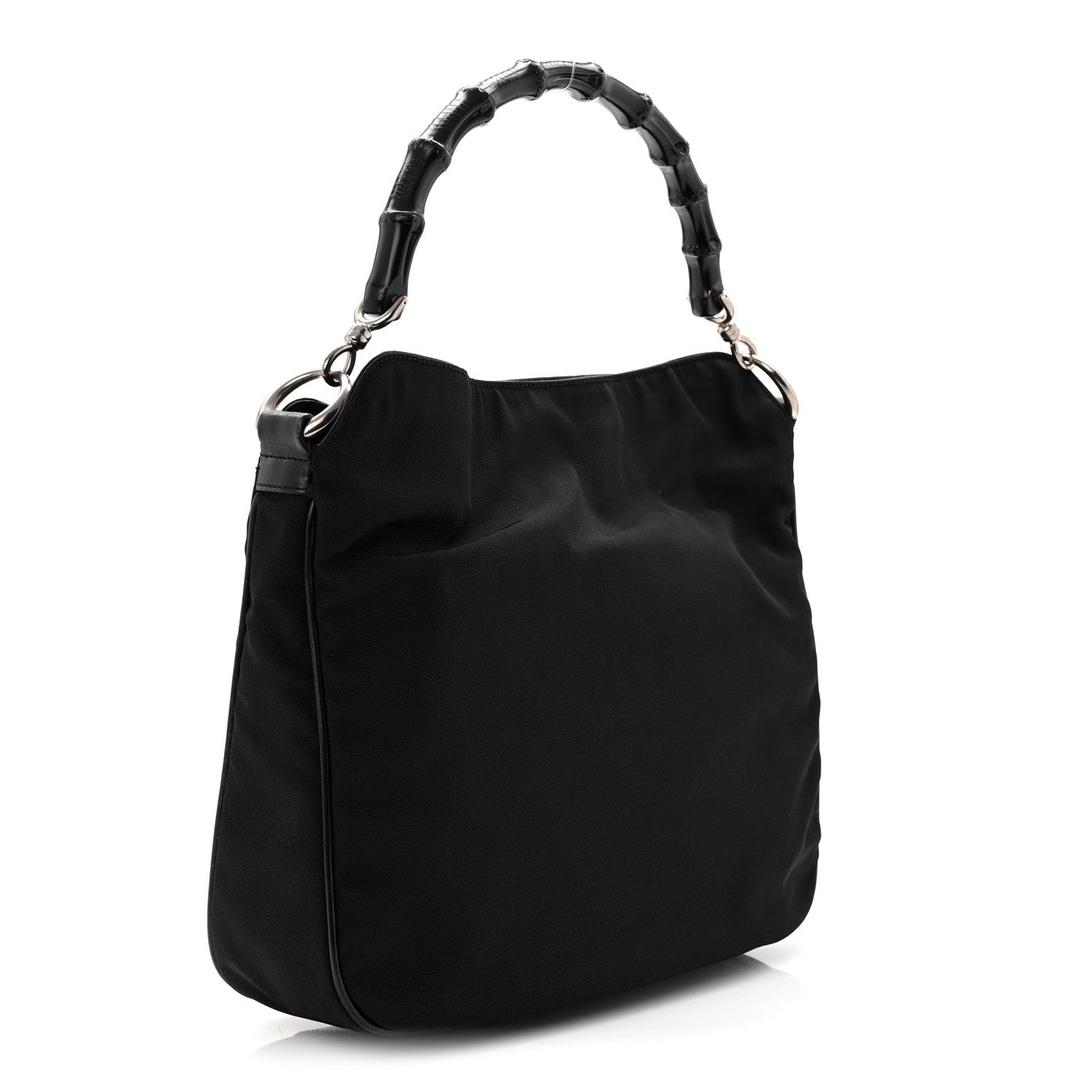 Nylon Bamboo Hobo Black