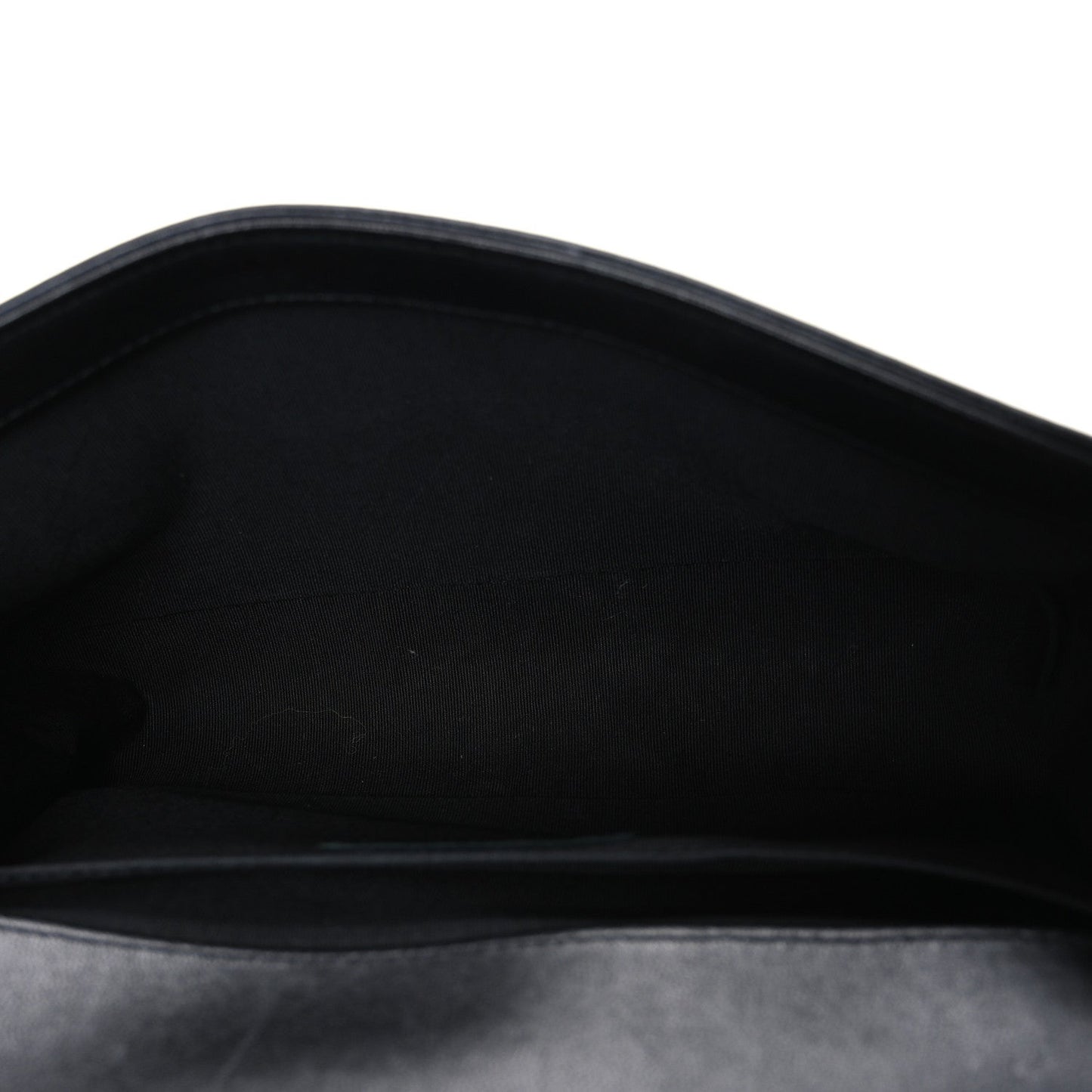 Lambskin Stitched Medium Boy Flap Black