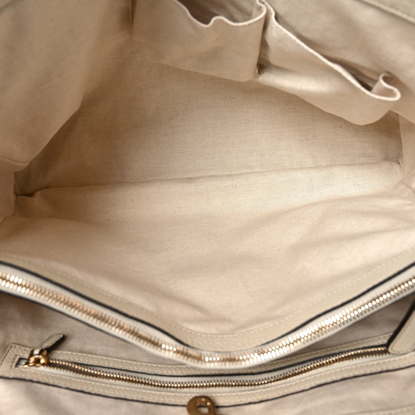 Pebbled Calfskin Medium Bella Tote Off White