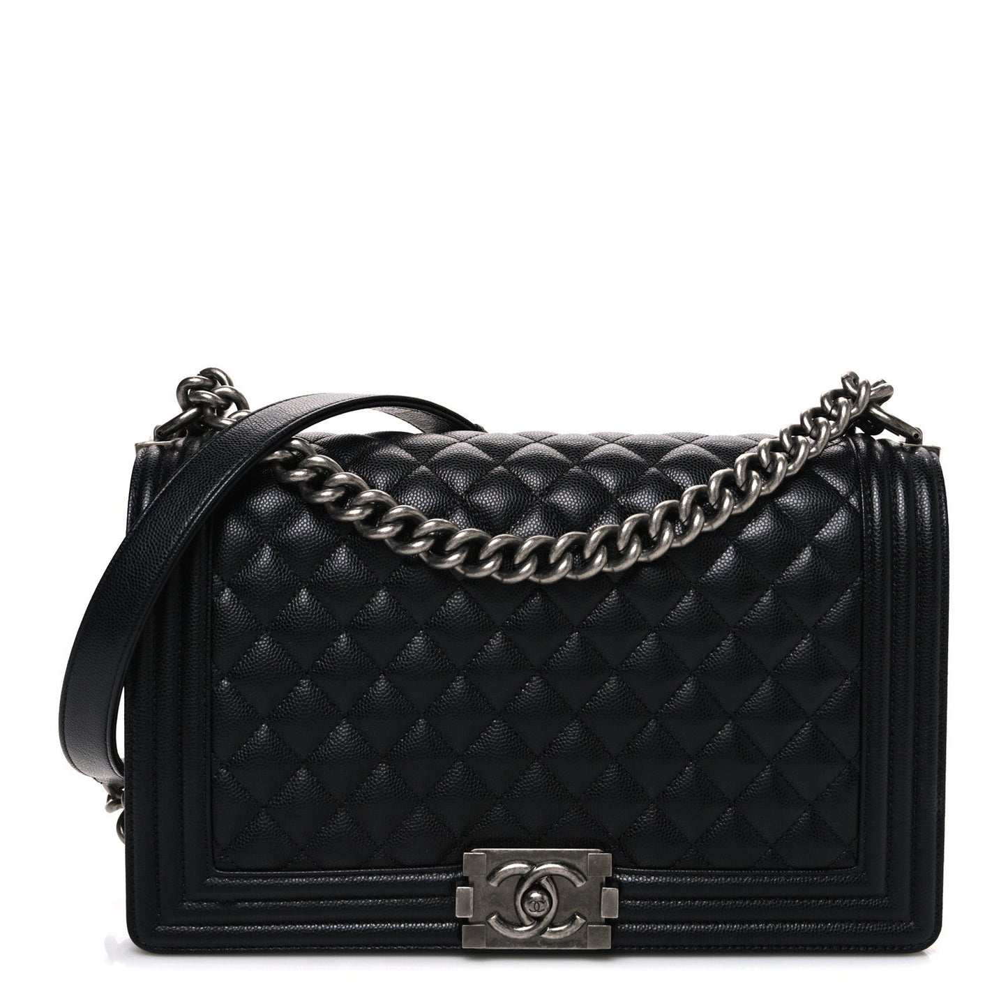 Caviar Quilted New Medium Boy Flap Black