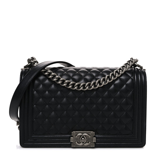Caviar Quilted New Medium Boy Flap Black