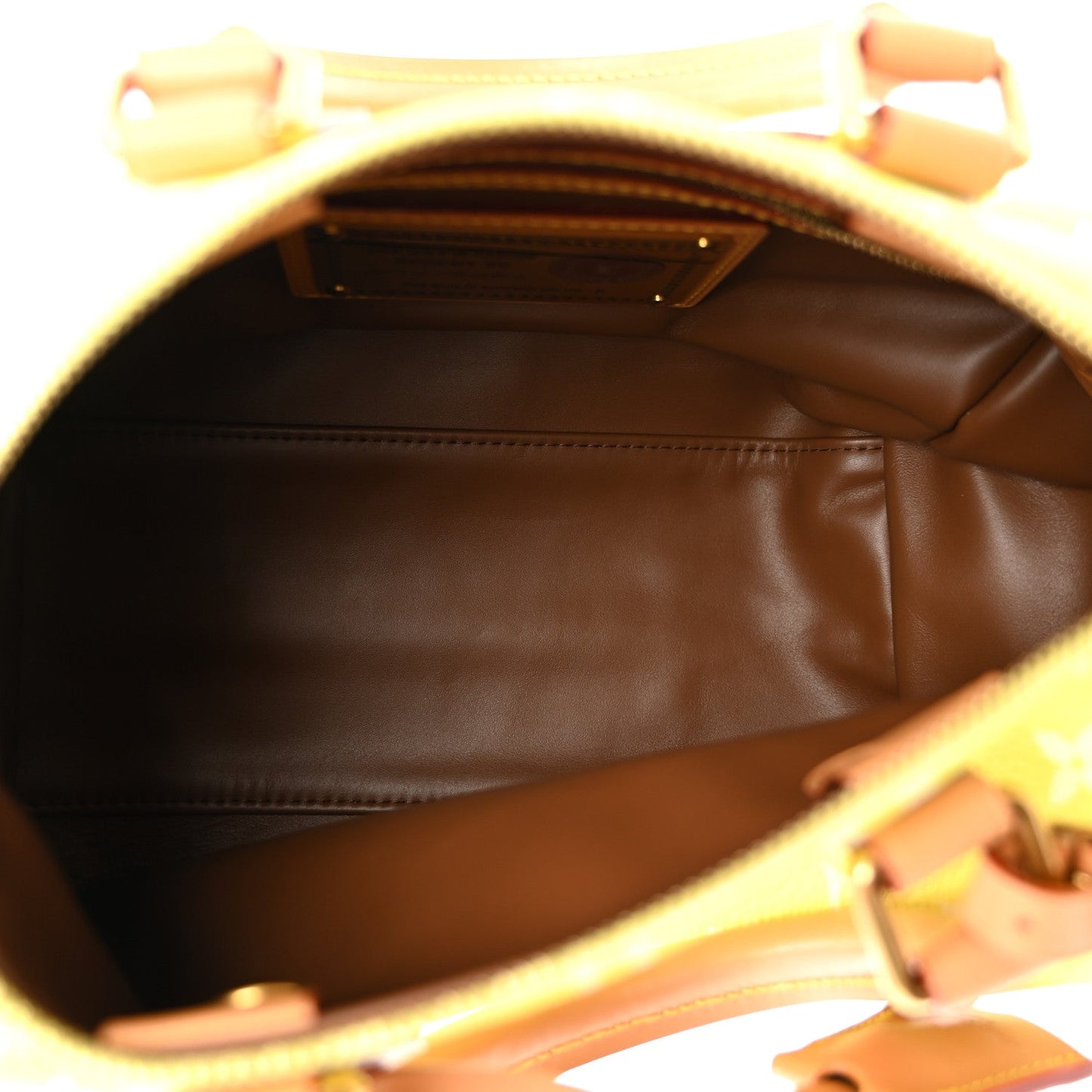 Calfskin Monogram Speedy P9 Bandouliere 25 Lemonade Yellow