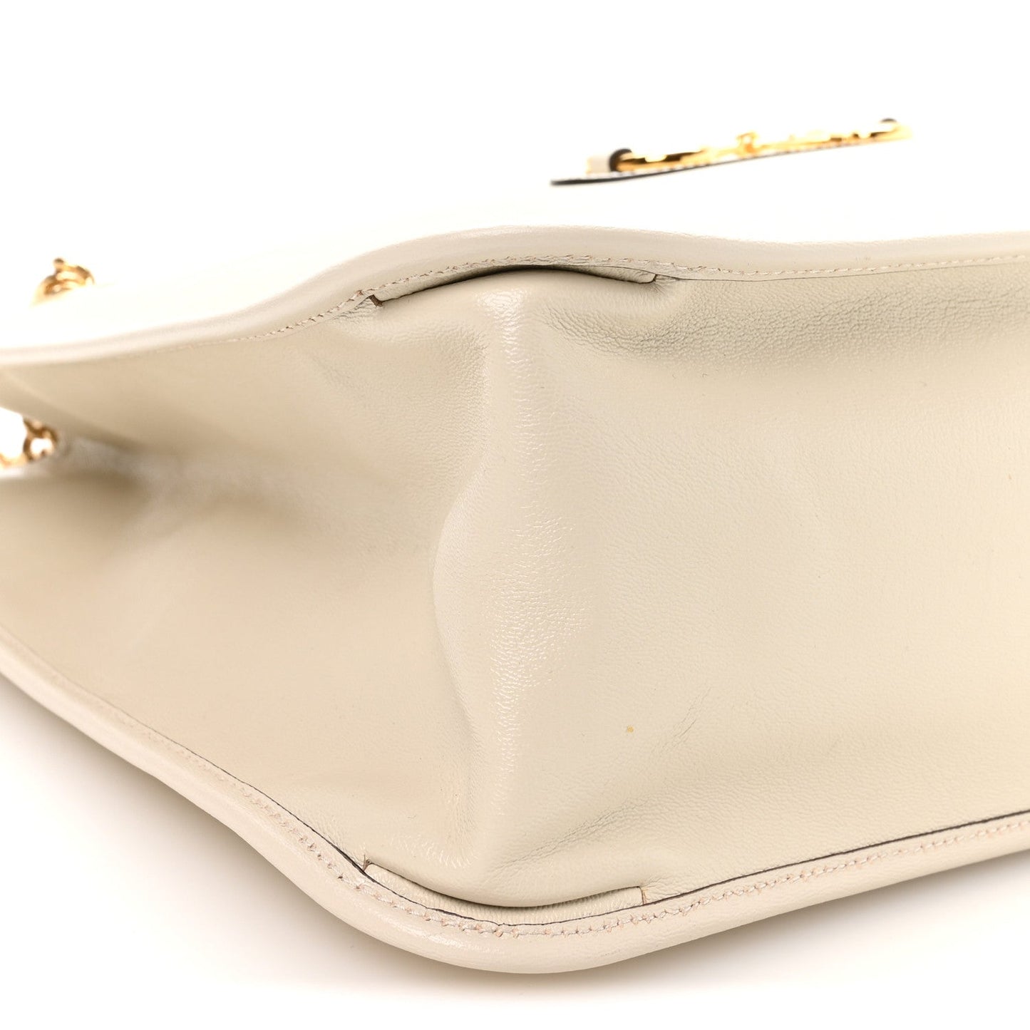 New Sakai Calfskin Lux Large Horsebit 1955 Tote Bag Mystic White