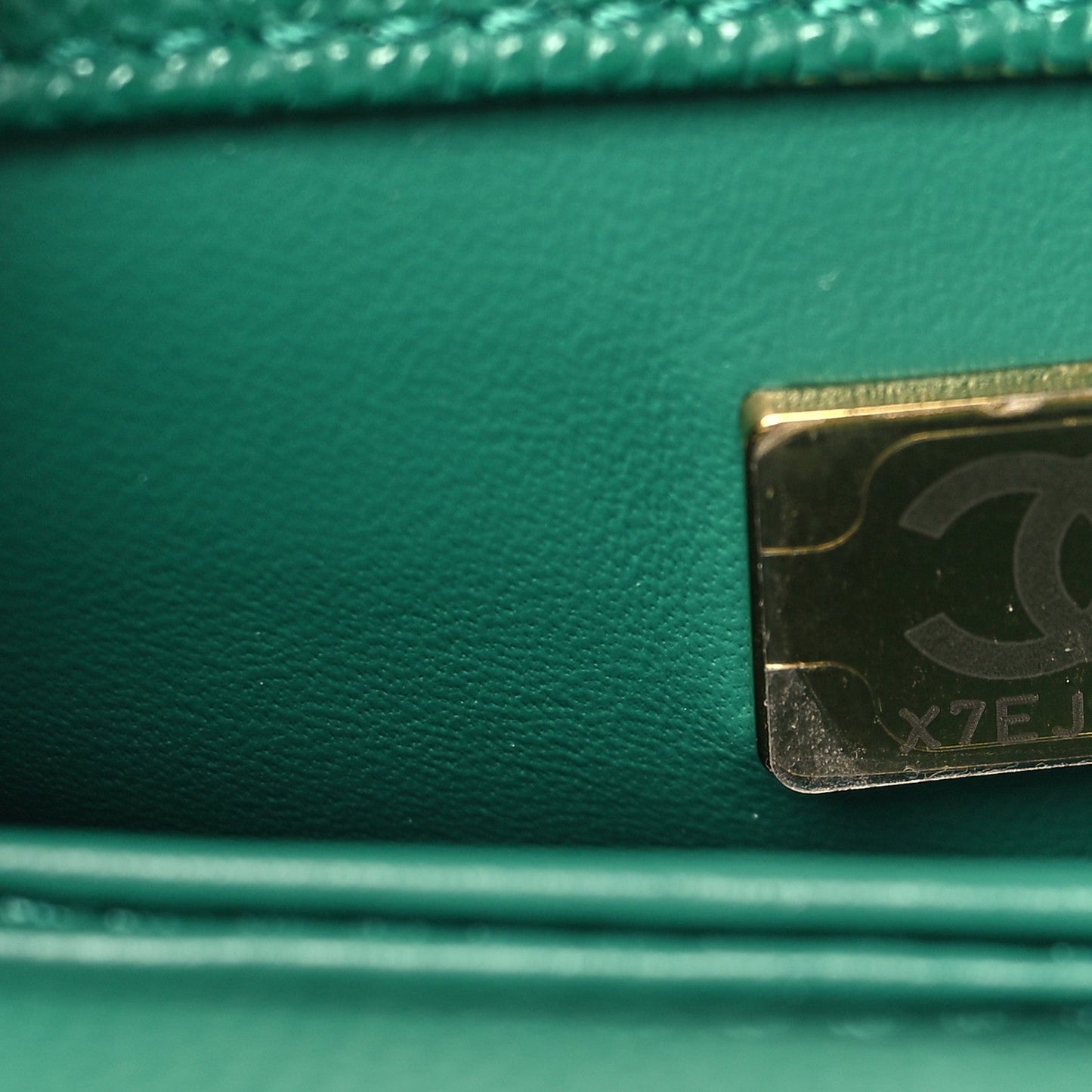 Caviar Quilted Extra Mini Coco Handle Flap Green