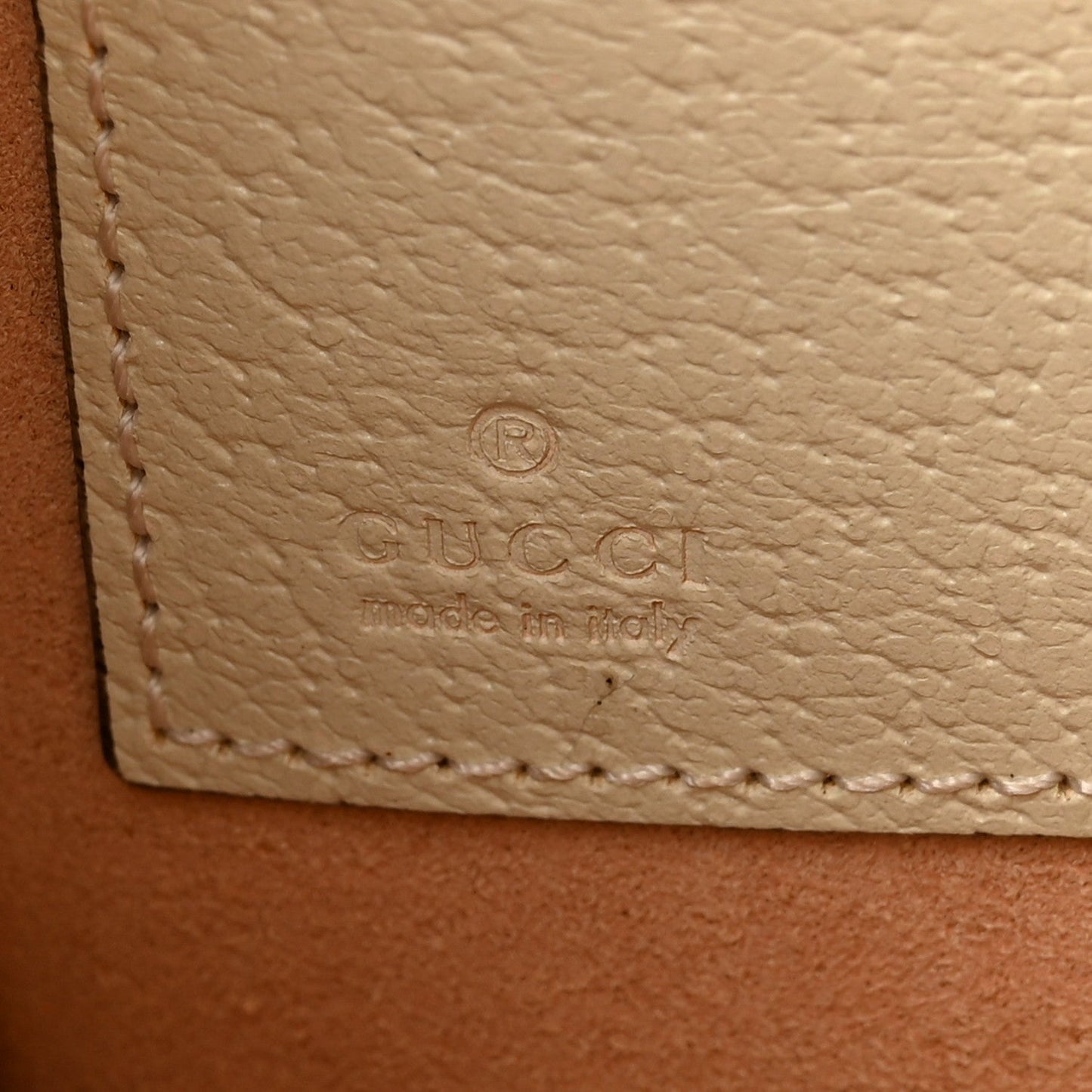 GG Supreme Monogram Les Pommes Interlocking G Wristlet Pouch  Beige Multicolor Mystic White