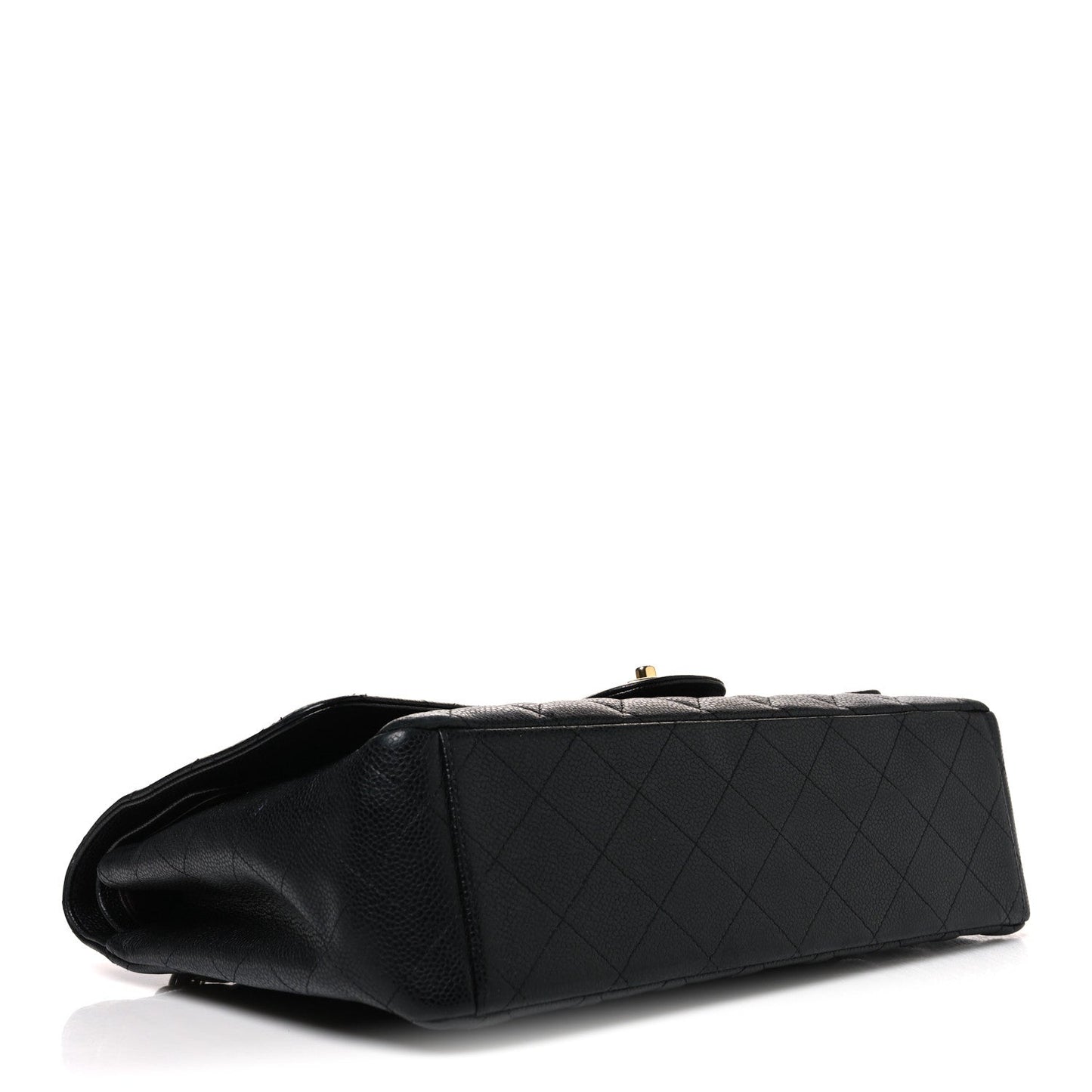 Caviar Quilted Maxi Double Flap Black