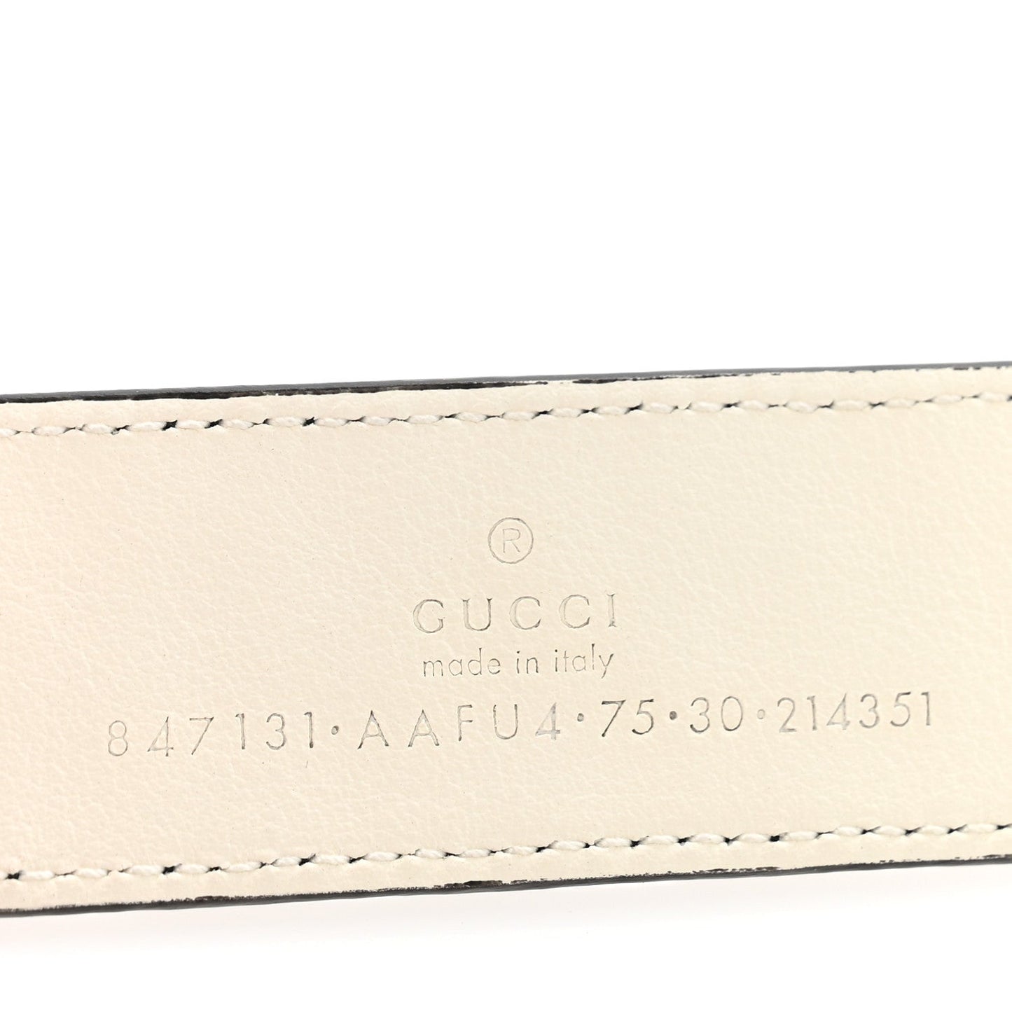 Guccissima Double G Reversible Belt 75 30 Black White