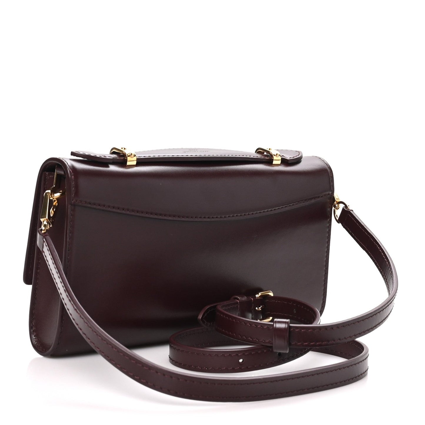 Calfskin LV Wallet On Chain Capucines Garnet