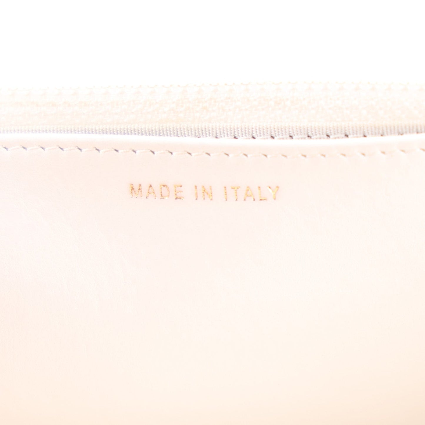 Calfskin Quilted Enchained Wallet On Chain WOC White