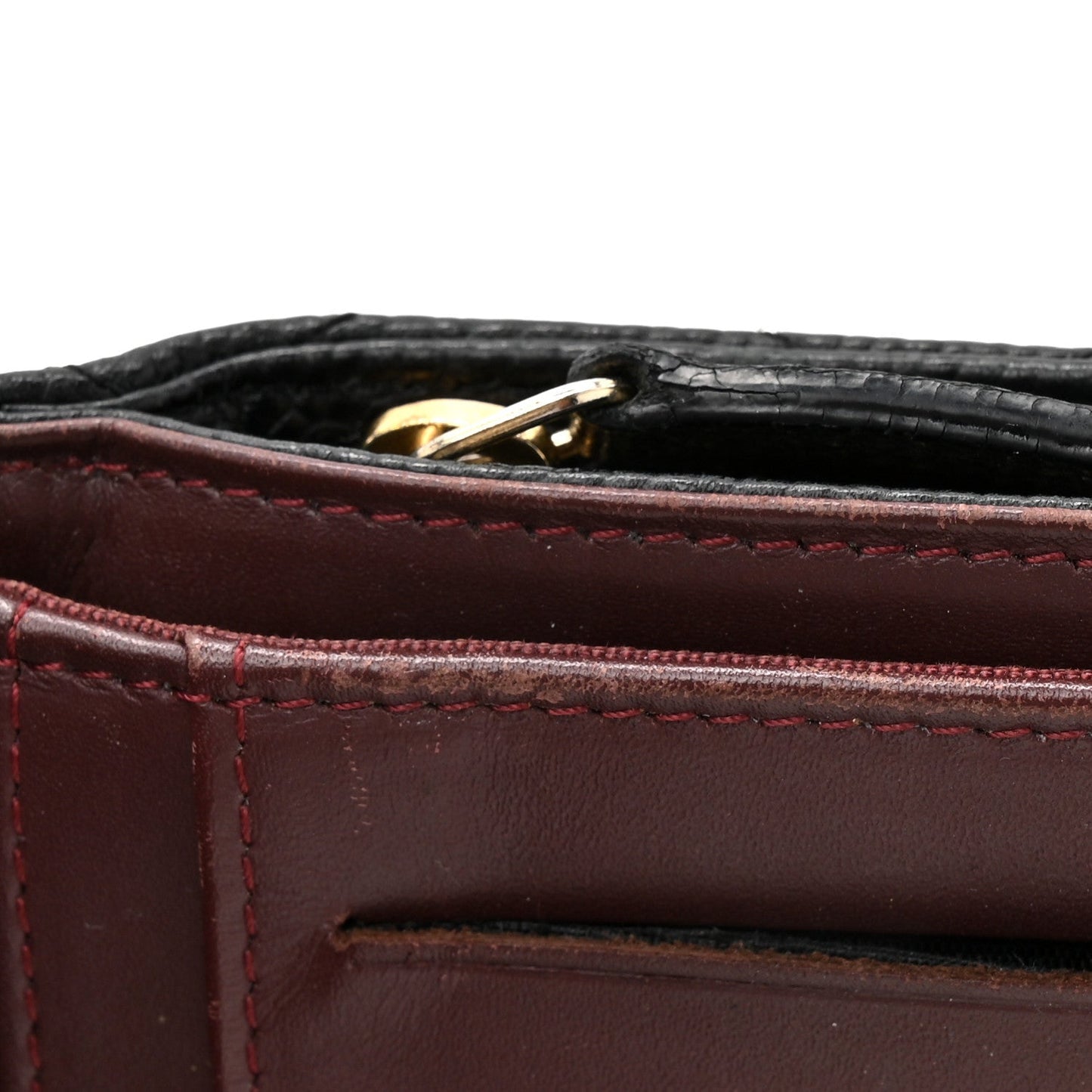 Caviar Quilted Zipped Pocket Wallet Black