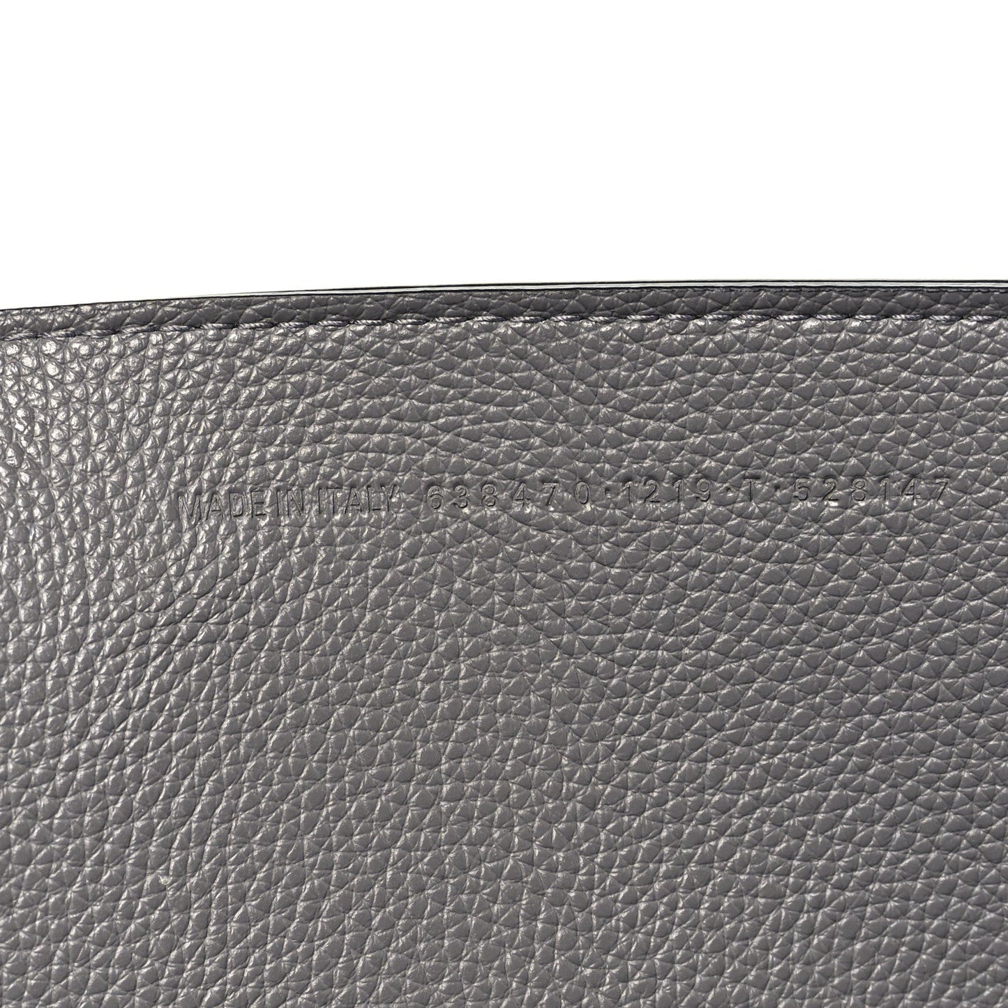 Grained Calfskin Neo Classic Silver Hardware Medium City Dark Grey